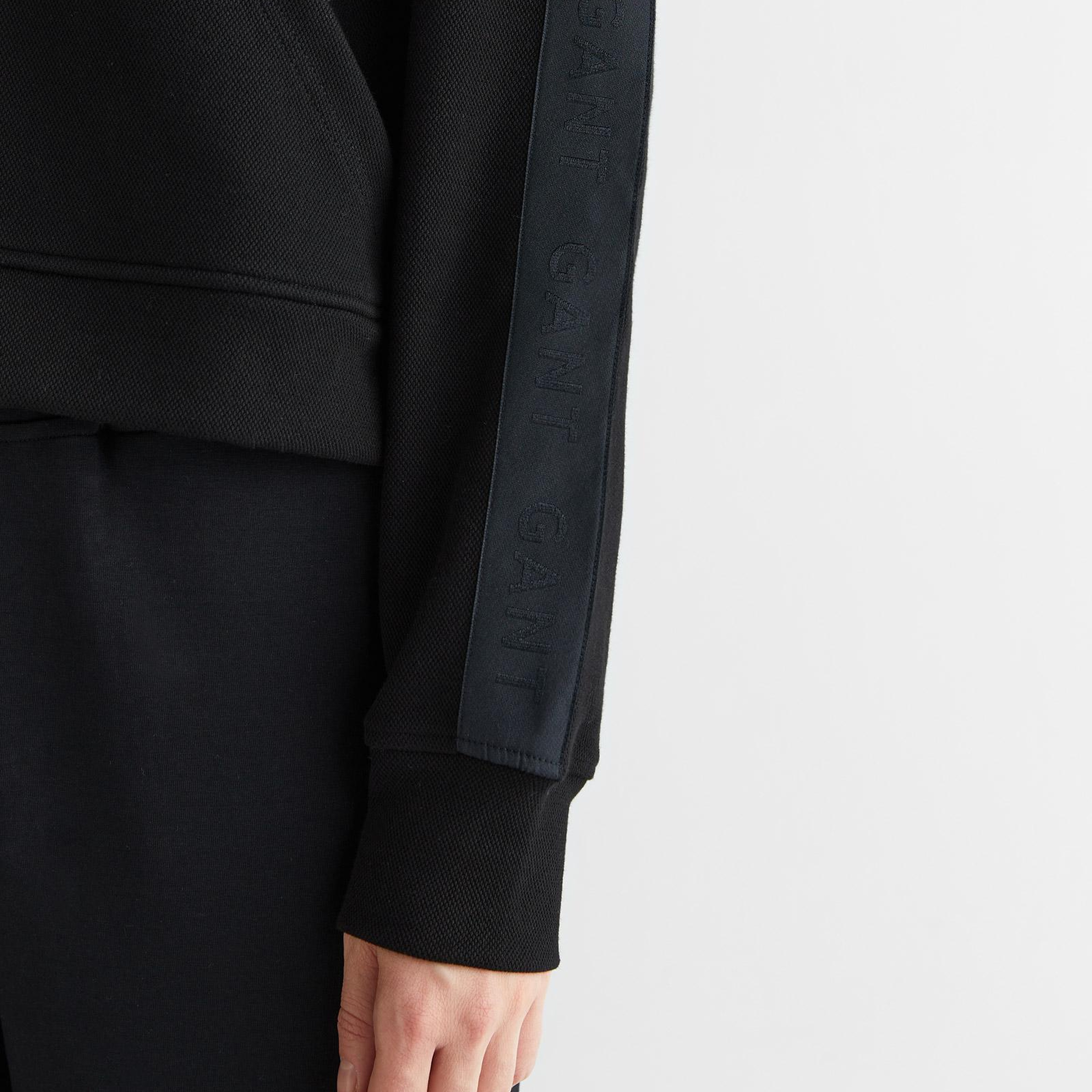 GANT Kadın Siyah Fermuarlı Kapüşonlu Sweatshirt