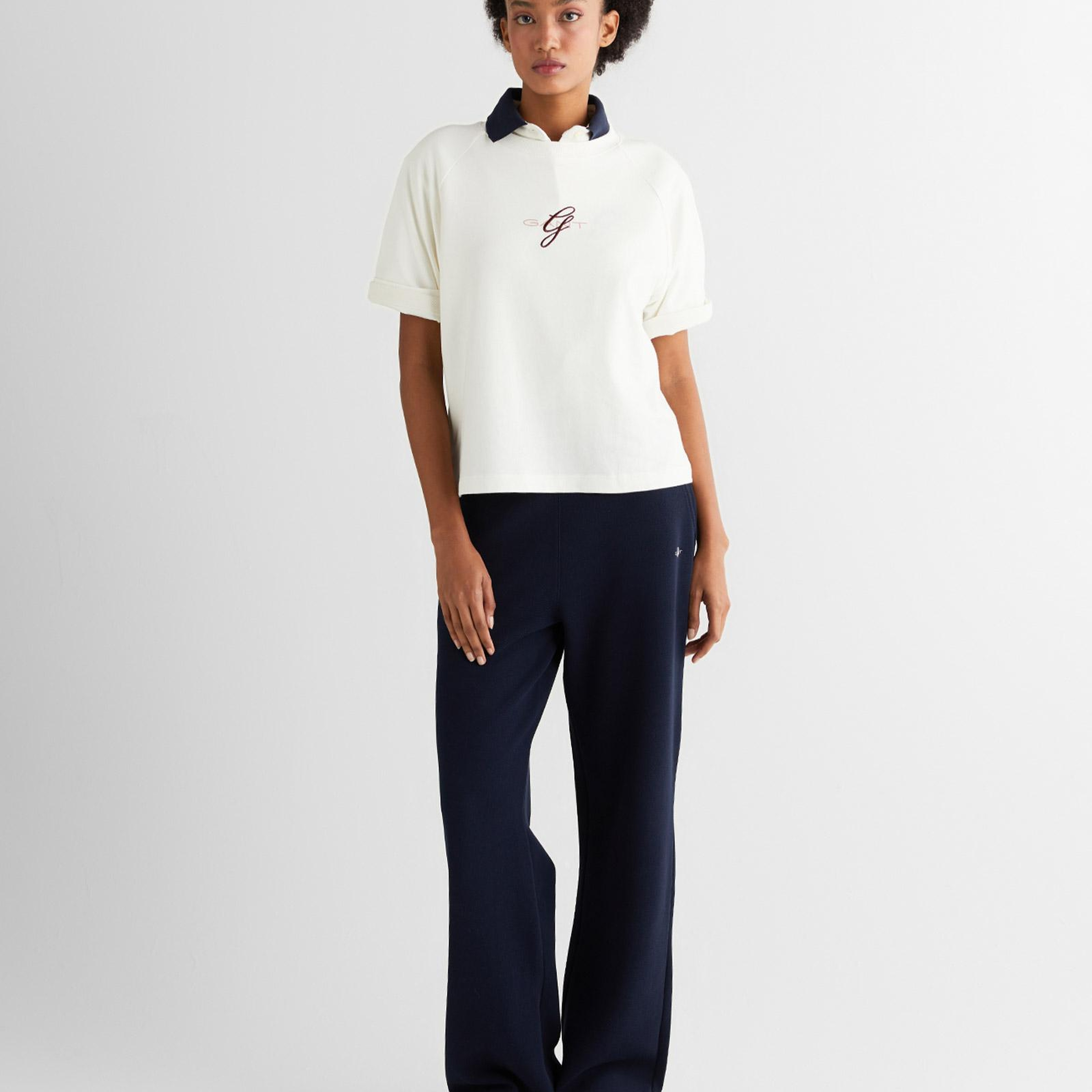GANT Kadın Krem Relaxed Fit T-Shirt