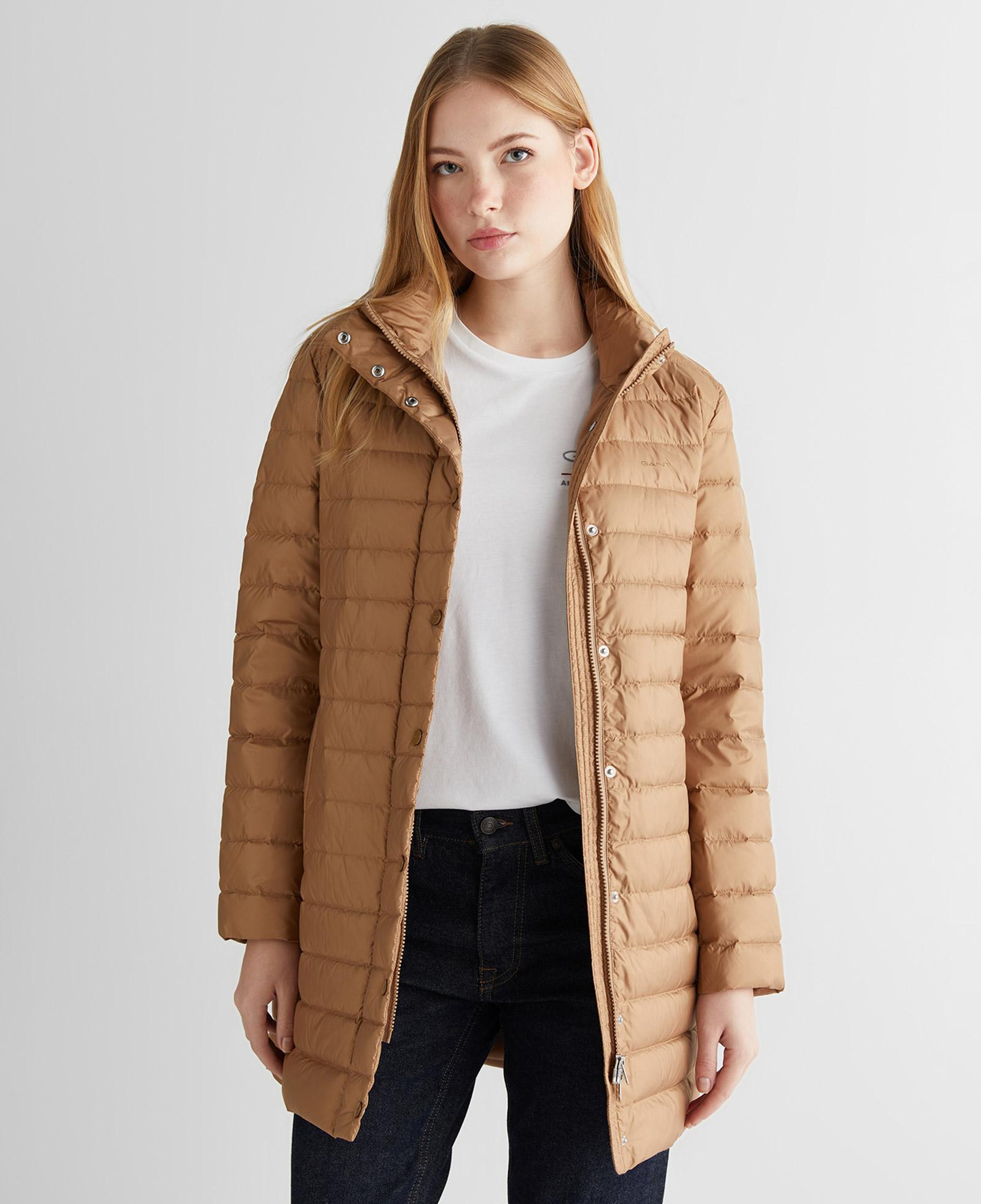 GANT Kadın Bej Regular Fit Fermuarlı Mont