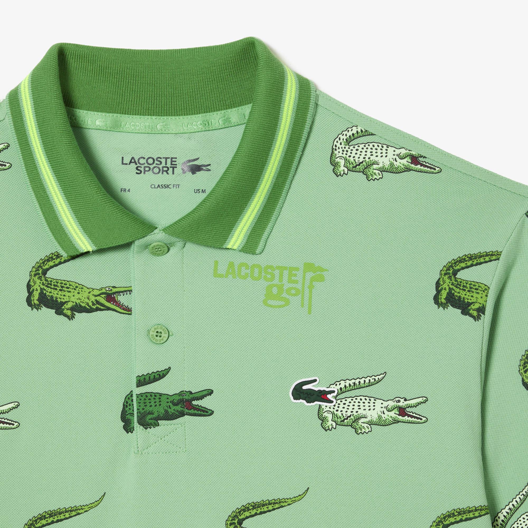SPORT Erkek Classic Fit Baskılı Yeşil Polo