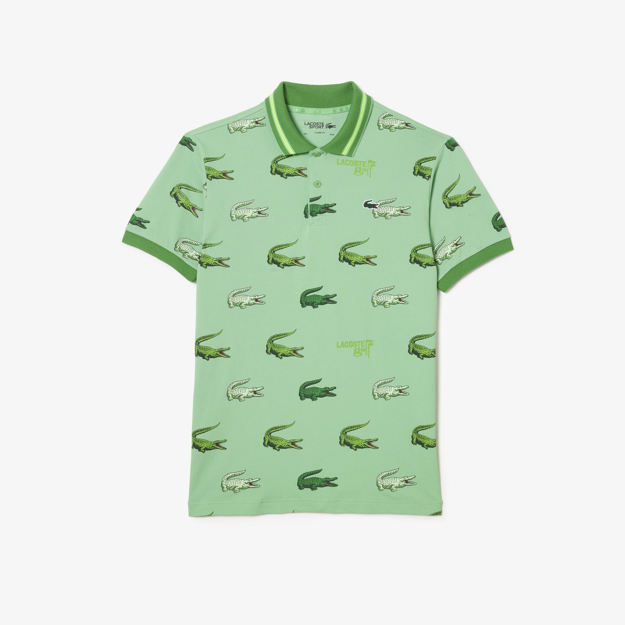 SPORT Erkek Classic Fit Baskılı Yeşil Polo