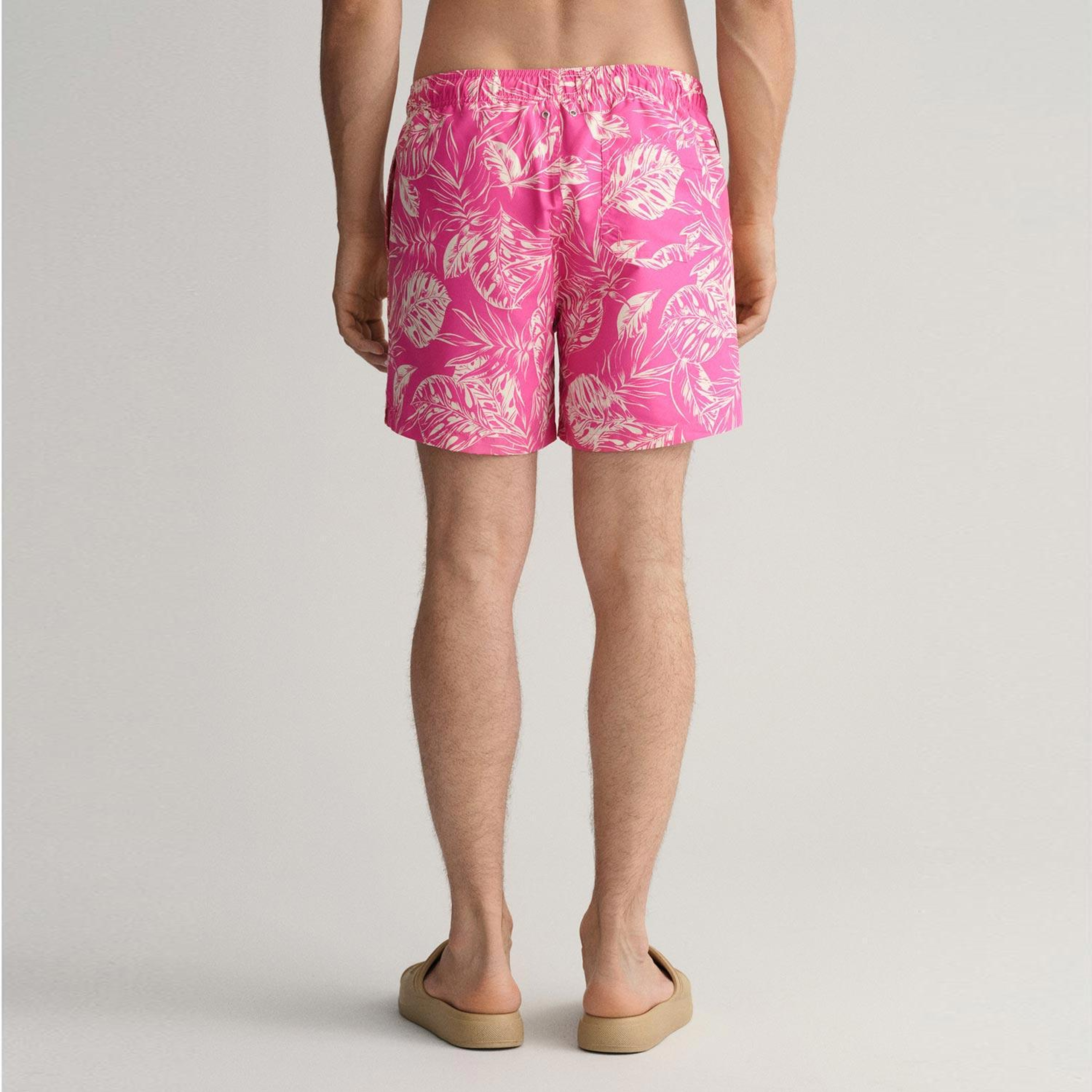 GANT Erkek Pembe Classic Fit Desenli Deniz Şortu