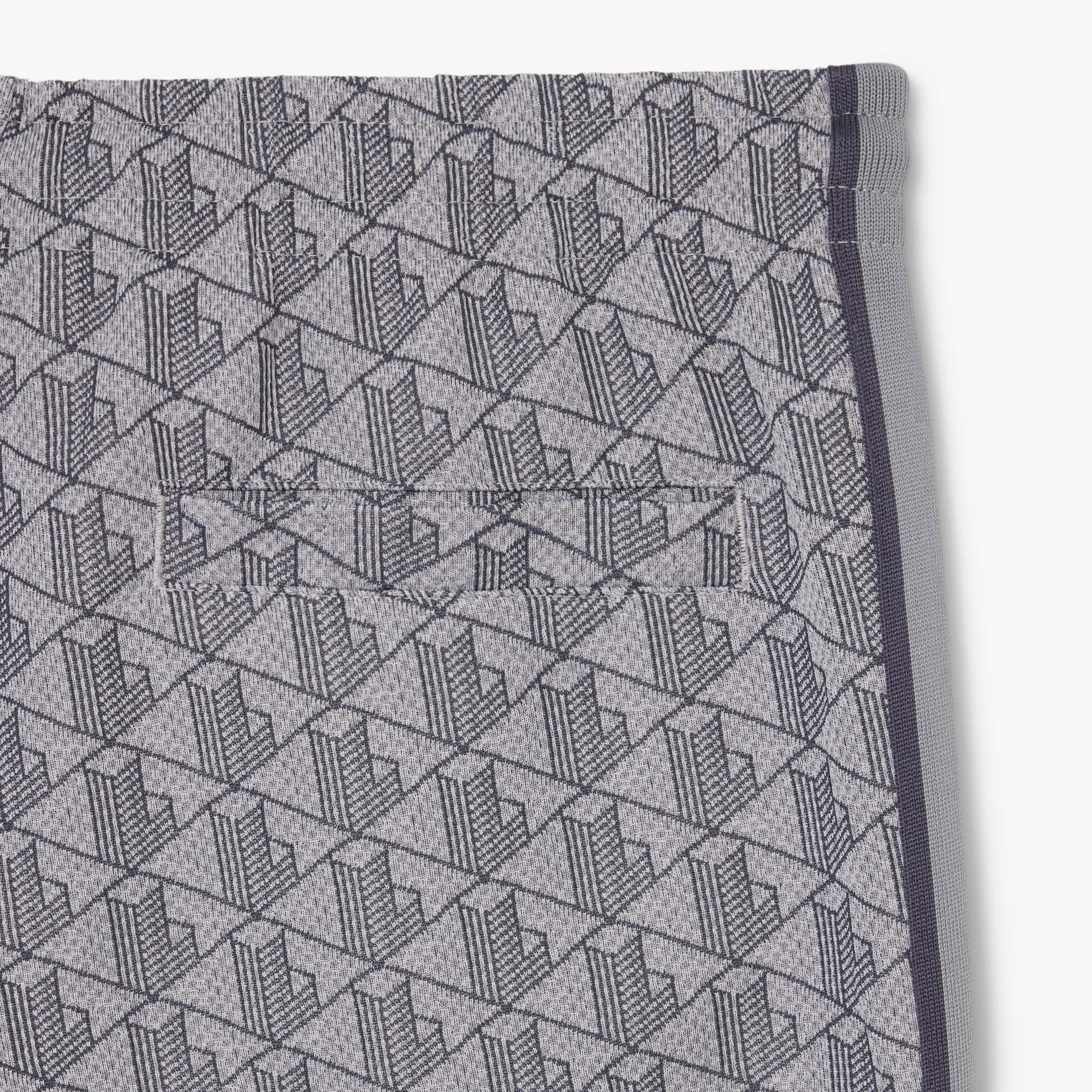 Erkek Regular Fit Monogram Gri Eşofman Altı