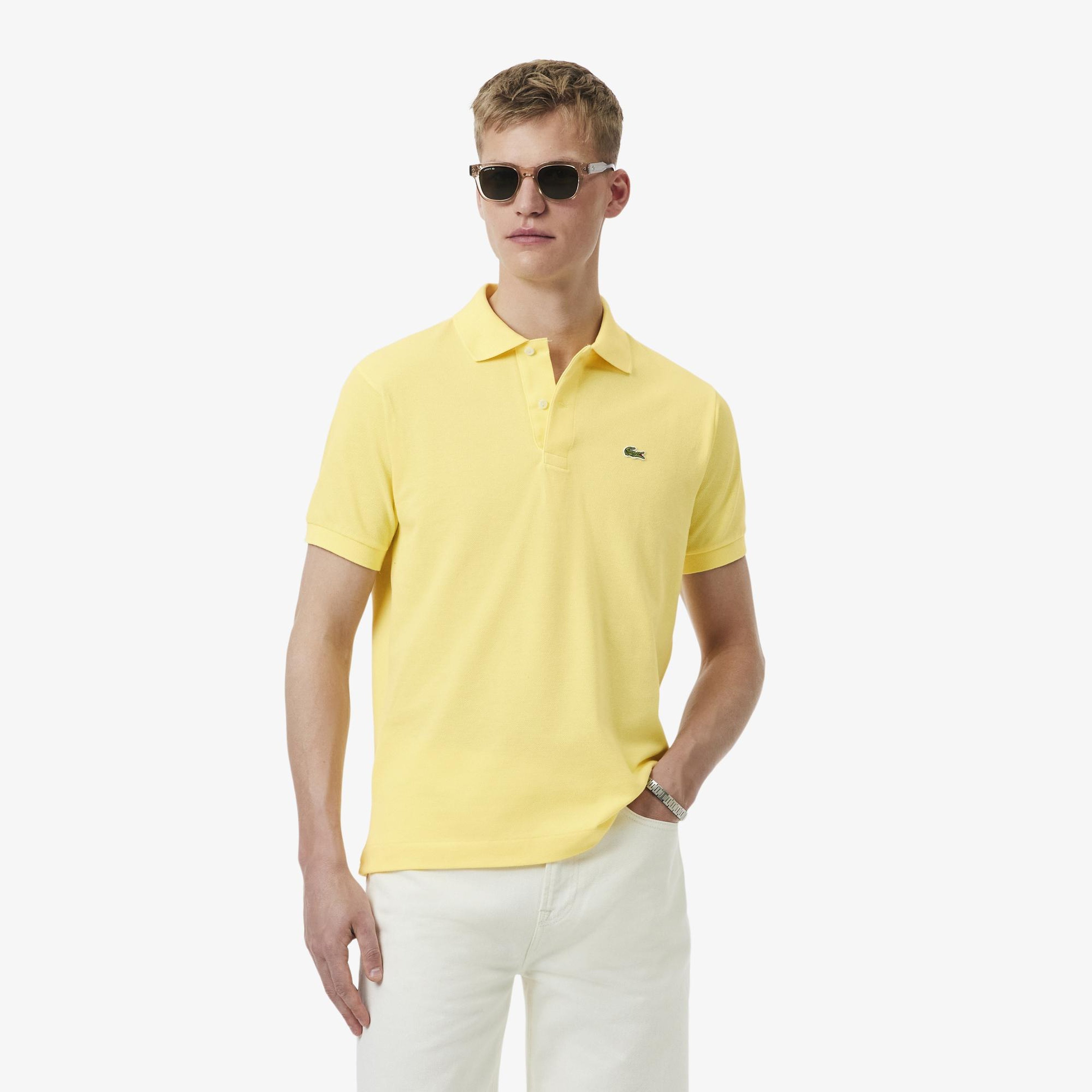 L.12.12 Erkek Classic Fit Sarı Polo
