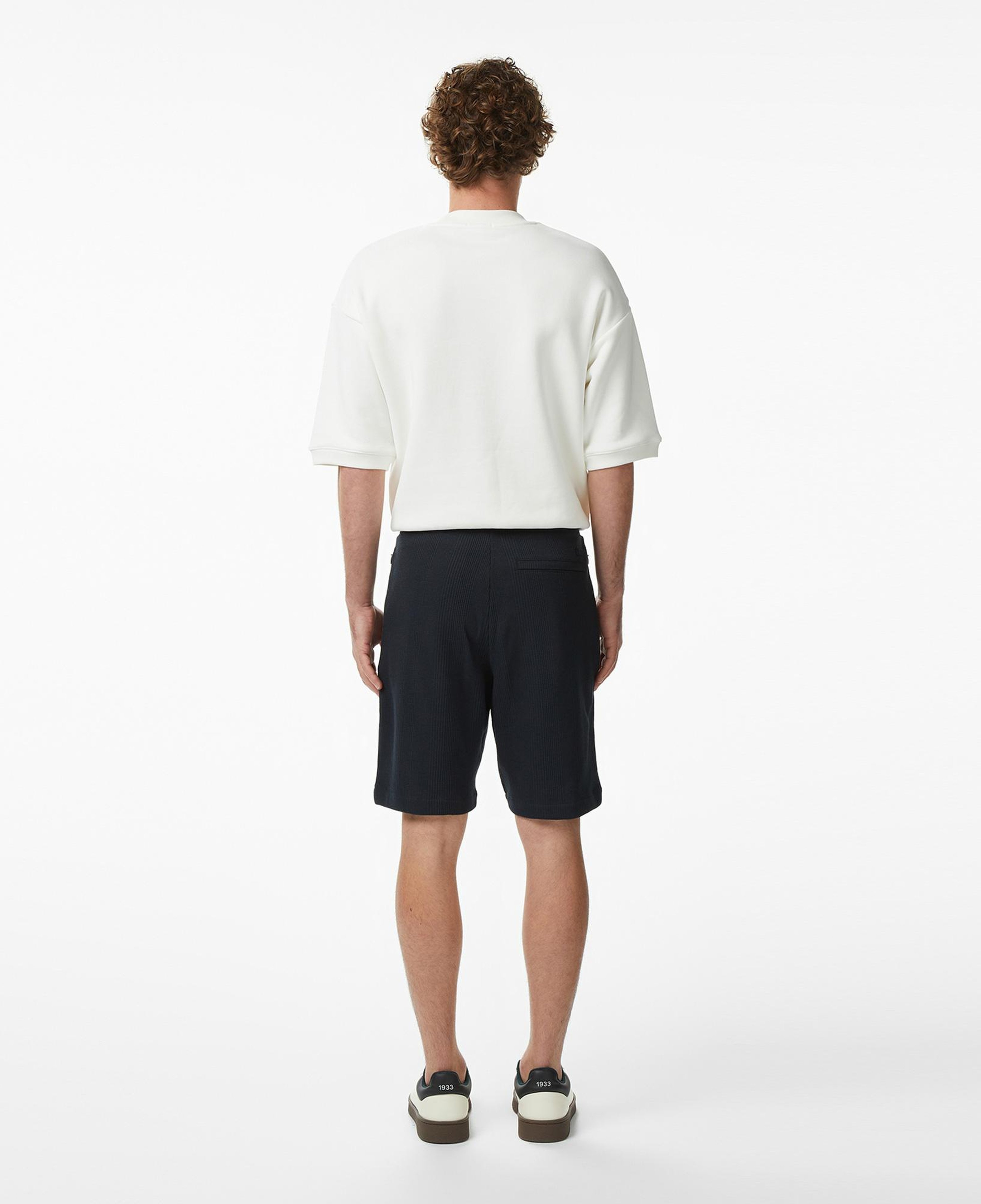 Erkek Relaxed Fit Koyu Gri Bermuda Şort