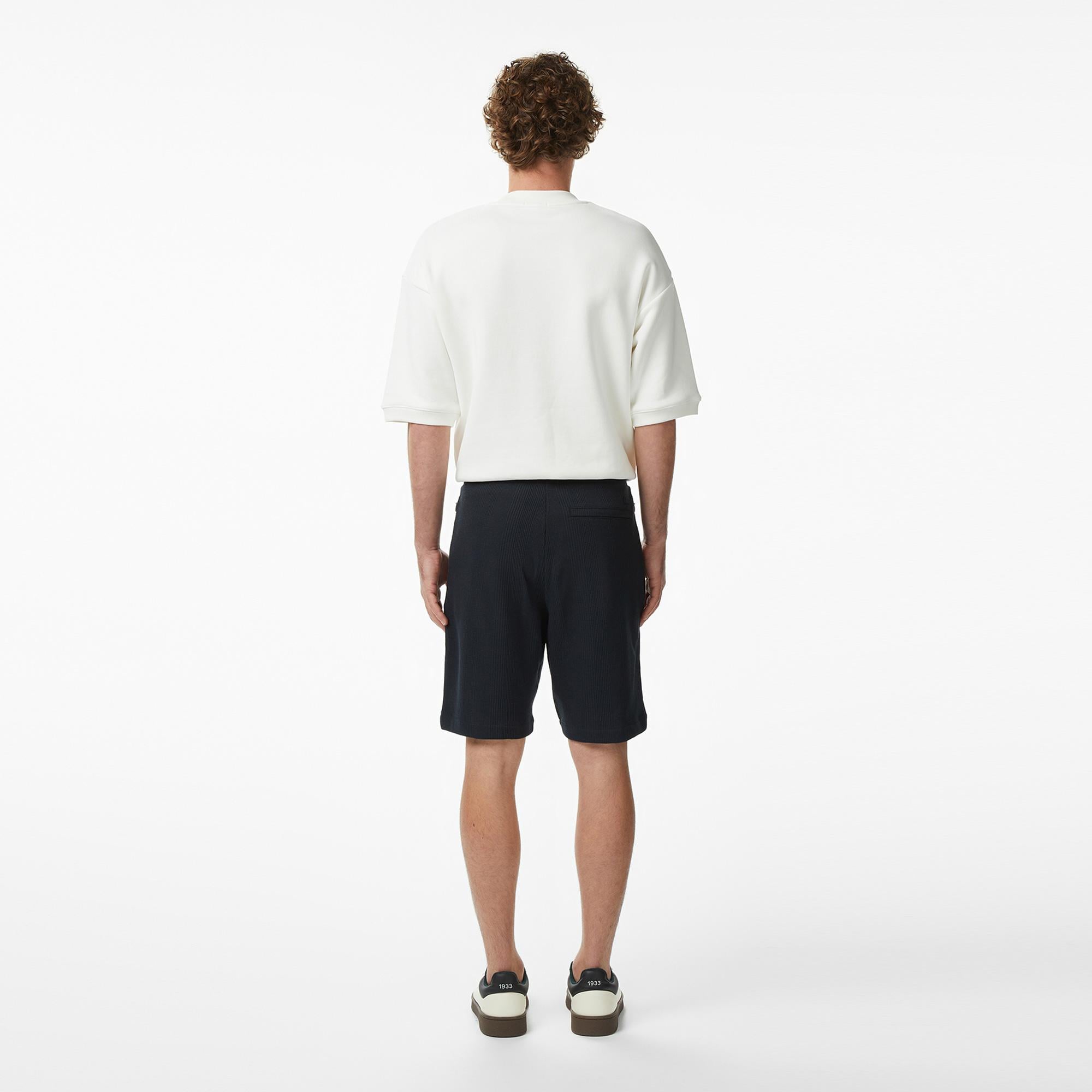 Erkek Relaxed Fit Koyu Gri Bermuda Şort