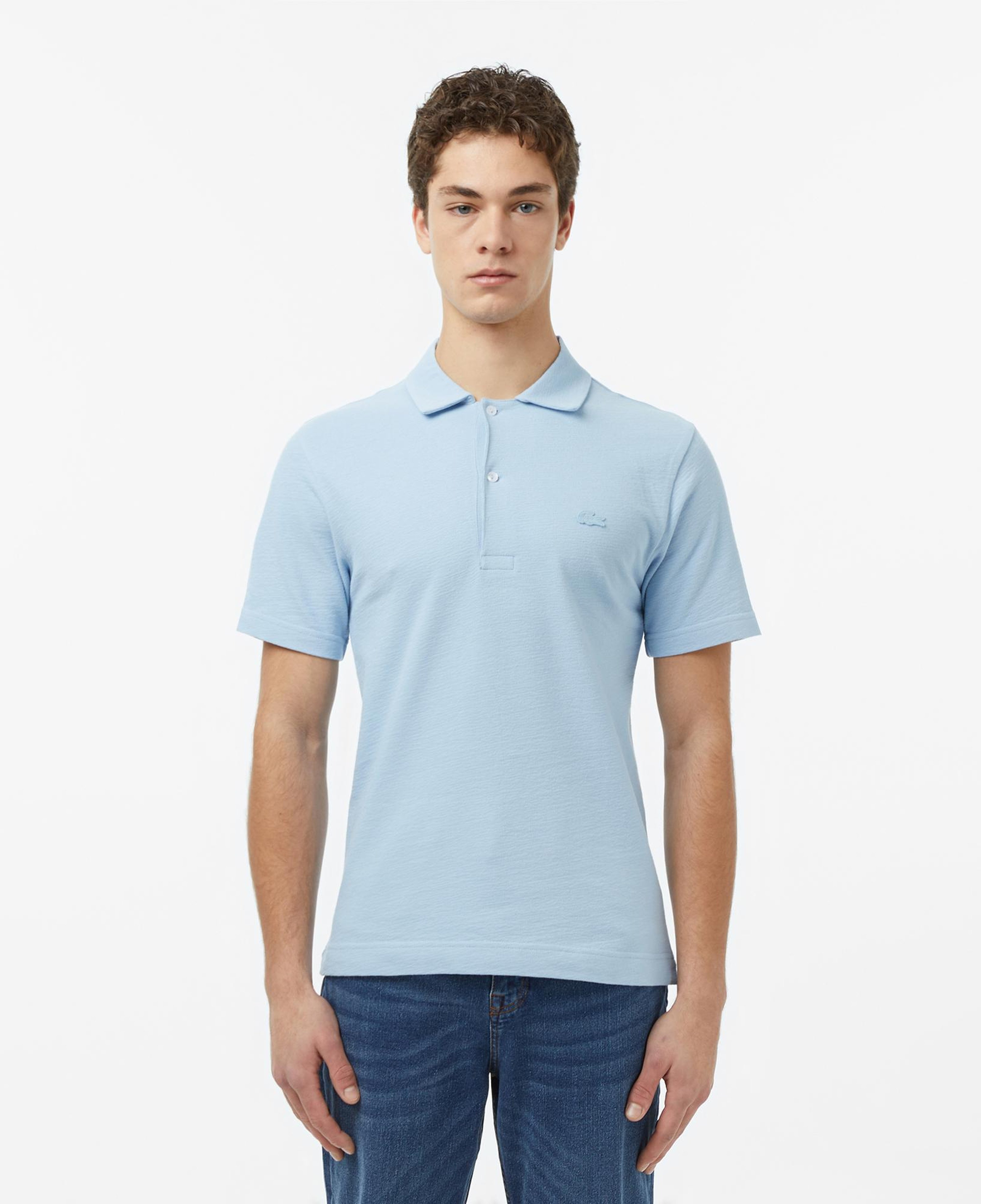 Erkek Classic Fit Mavi Polo