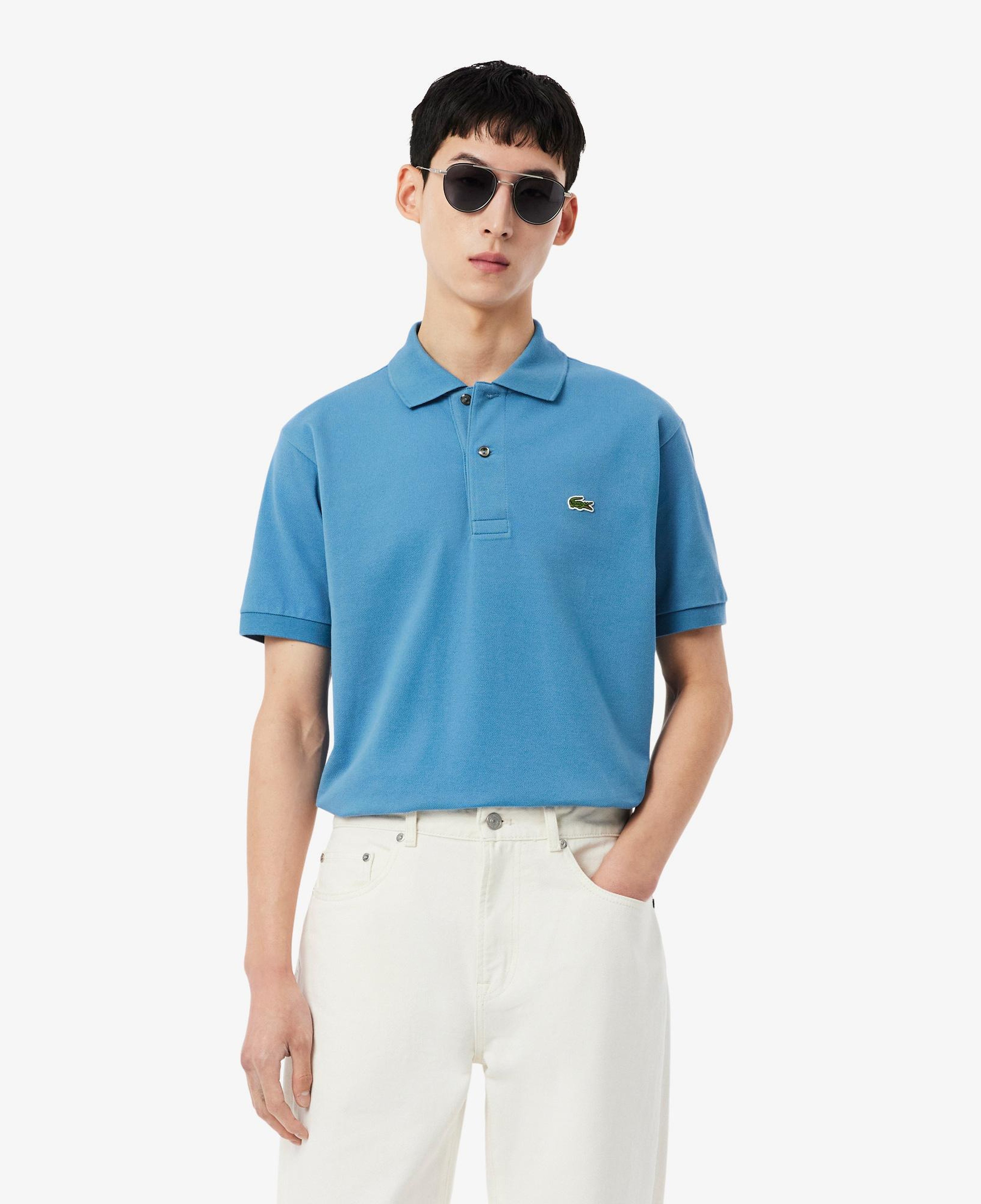 L.12.12 Erkek Classic Fit Mavi Polo