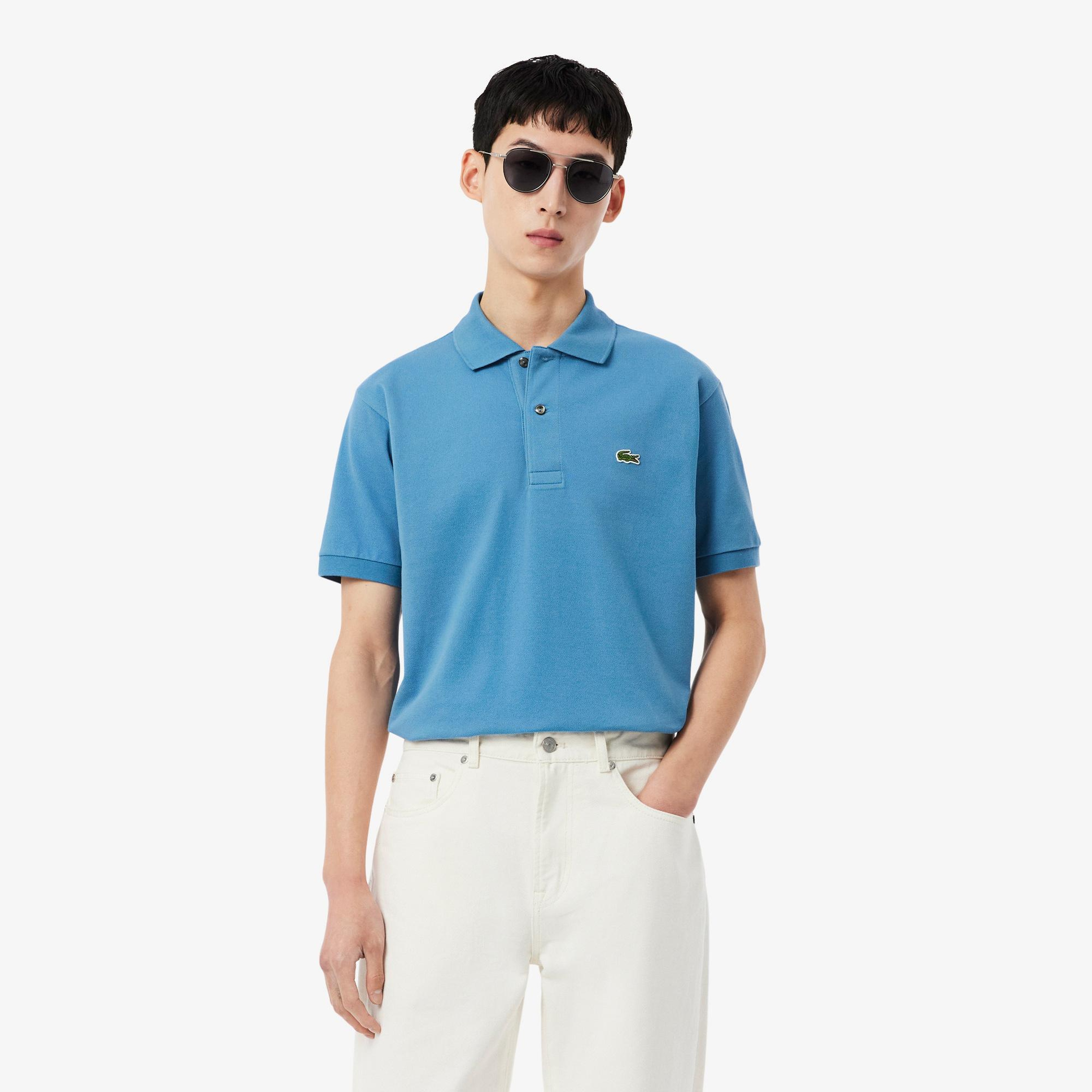 L.12.12 Erkek Classic Fit Mavi Polo