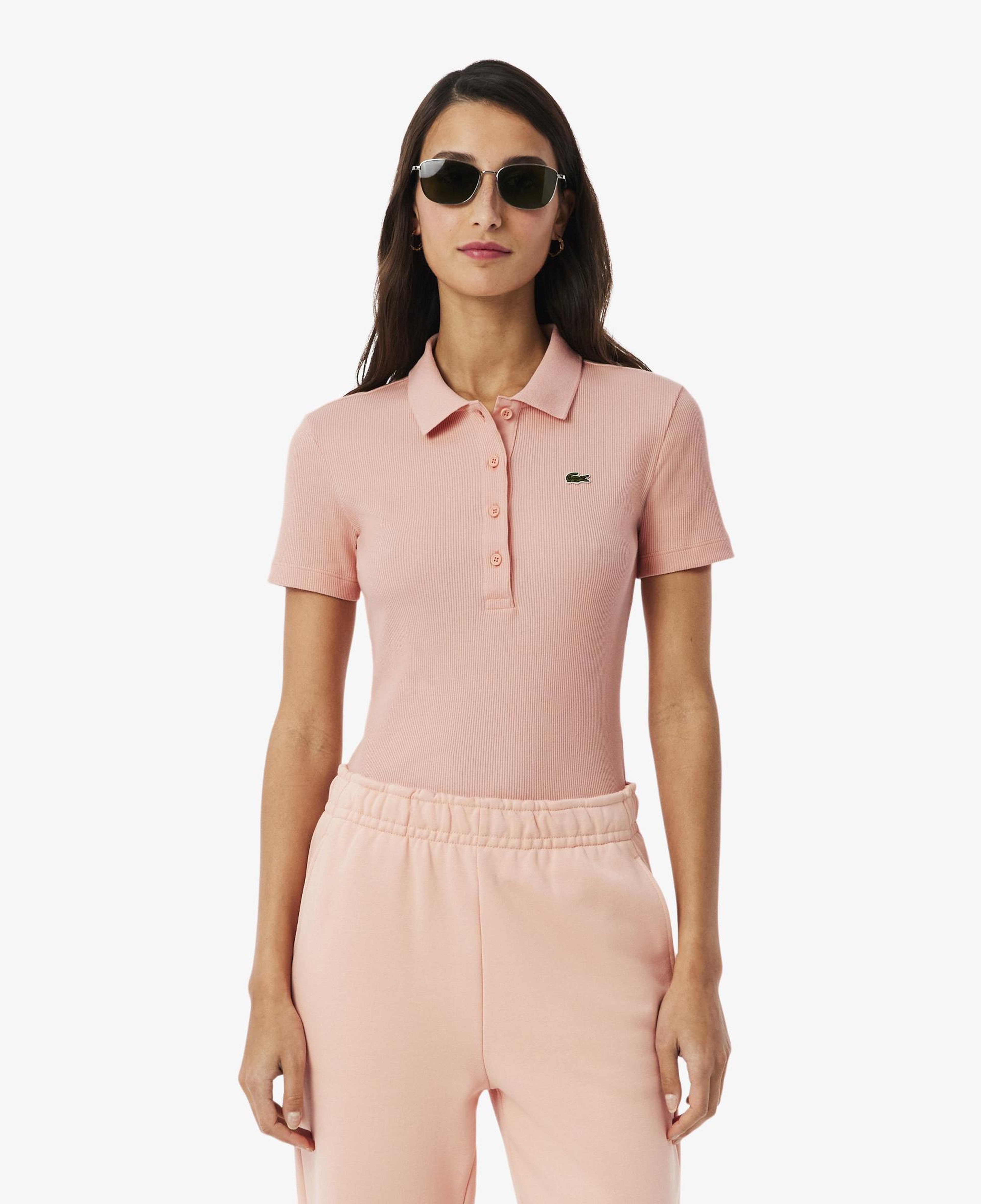 L.12.D Kadın Slim Fit Pembe Polo