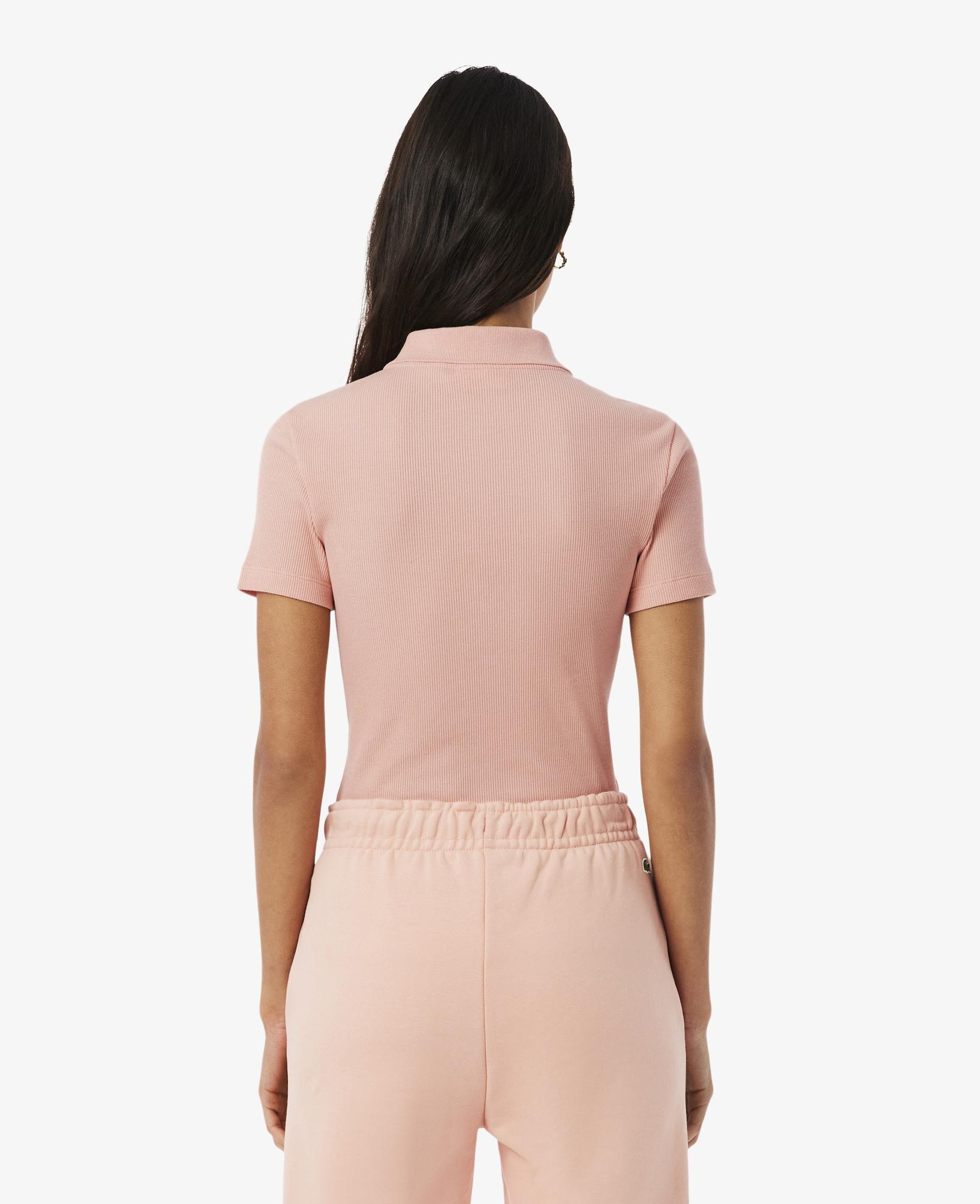 L.12.D Kadın Slim Fit Pembe Polo