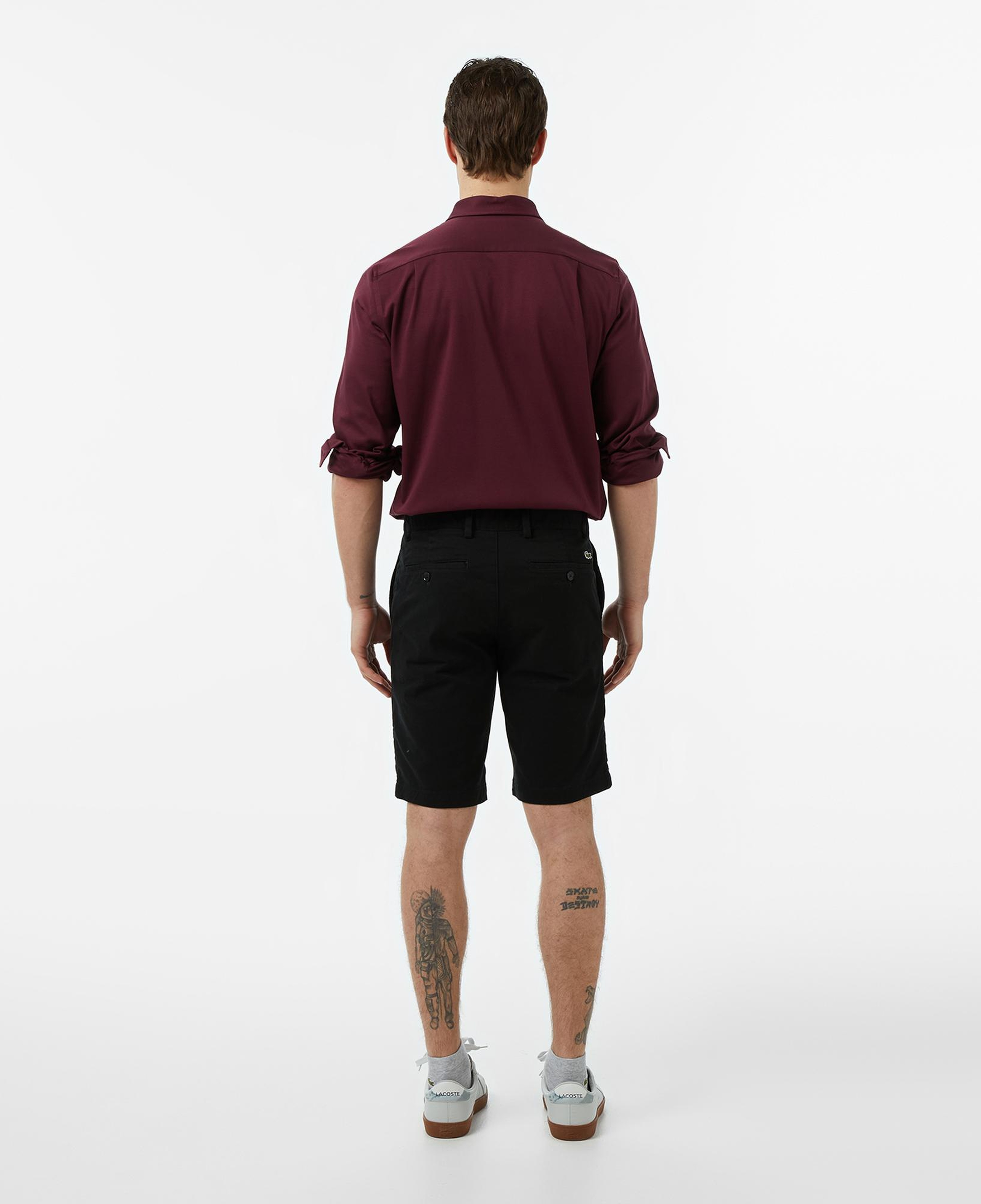 Erkek Slim Fit Siyah Bermuda Şort