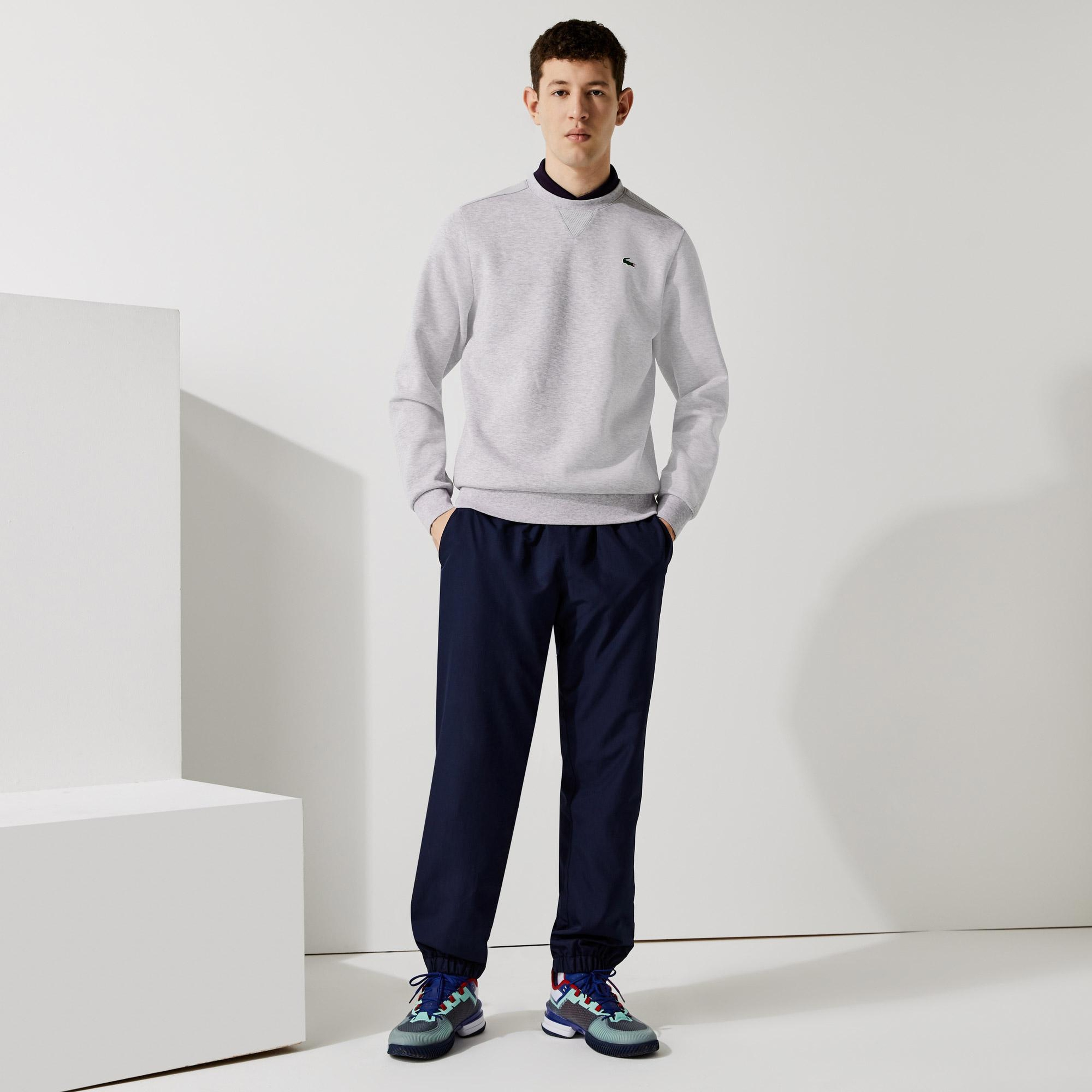 Lacoste Crew Neck Kanguru Cepli Erkek Siyah Sweatshirt