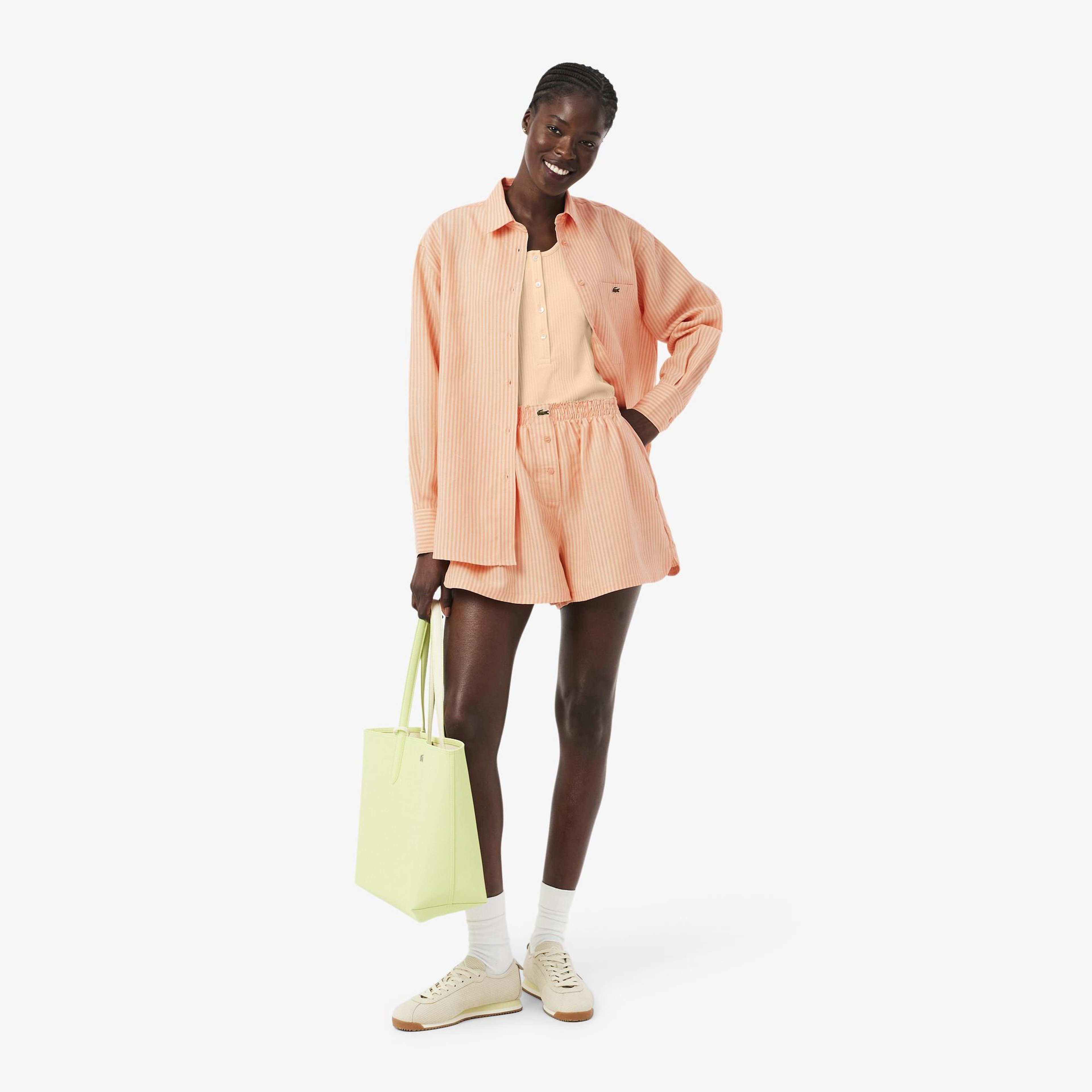 Kadın Oversize Fit Turuncu Şort