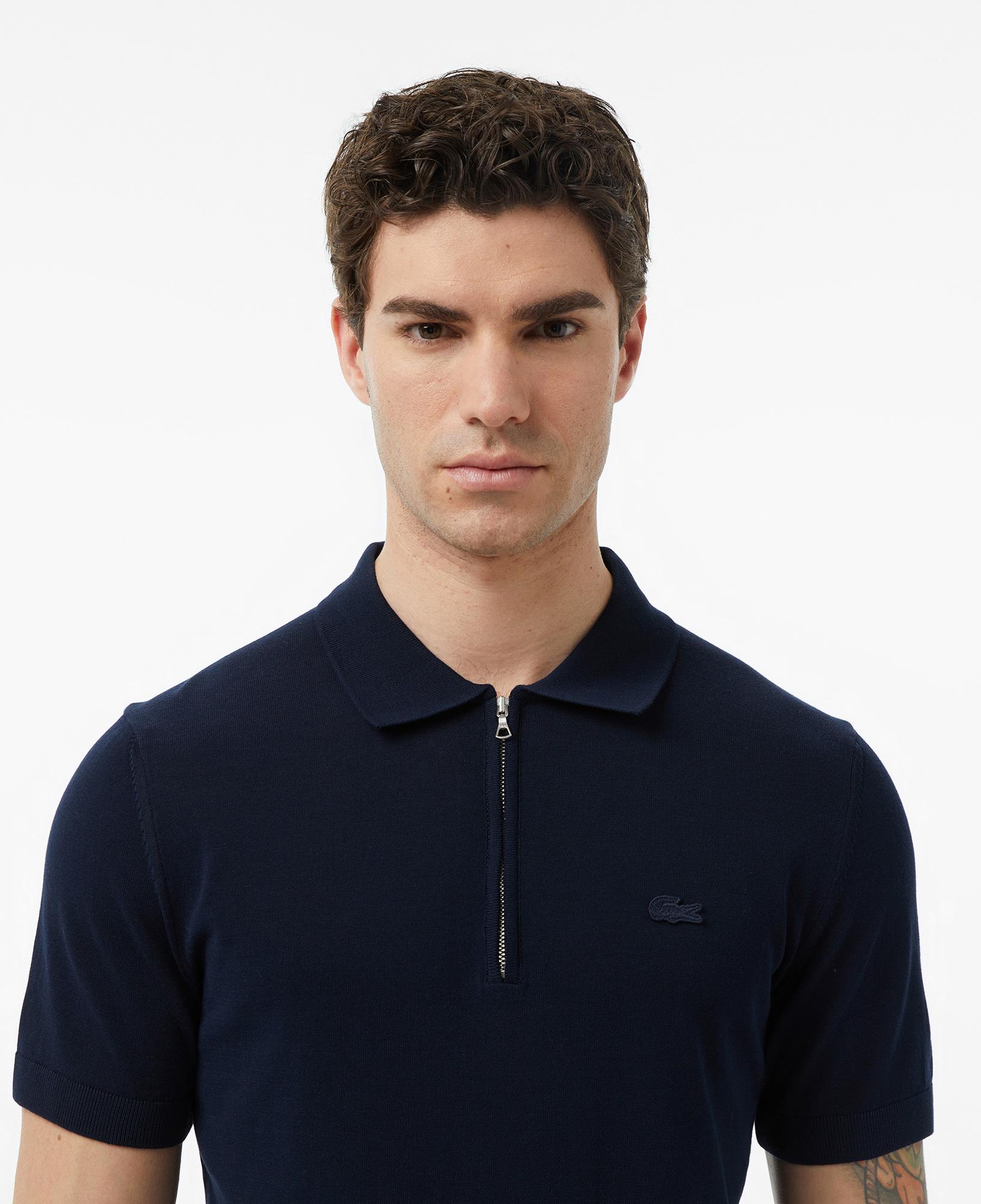 Erkek Classic Fit Kısa Kollu Polo Yaka Lacivert Triko