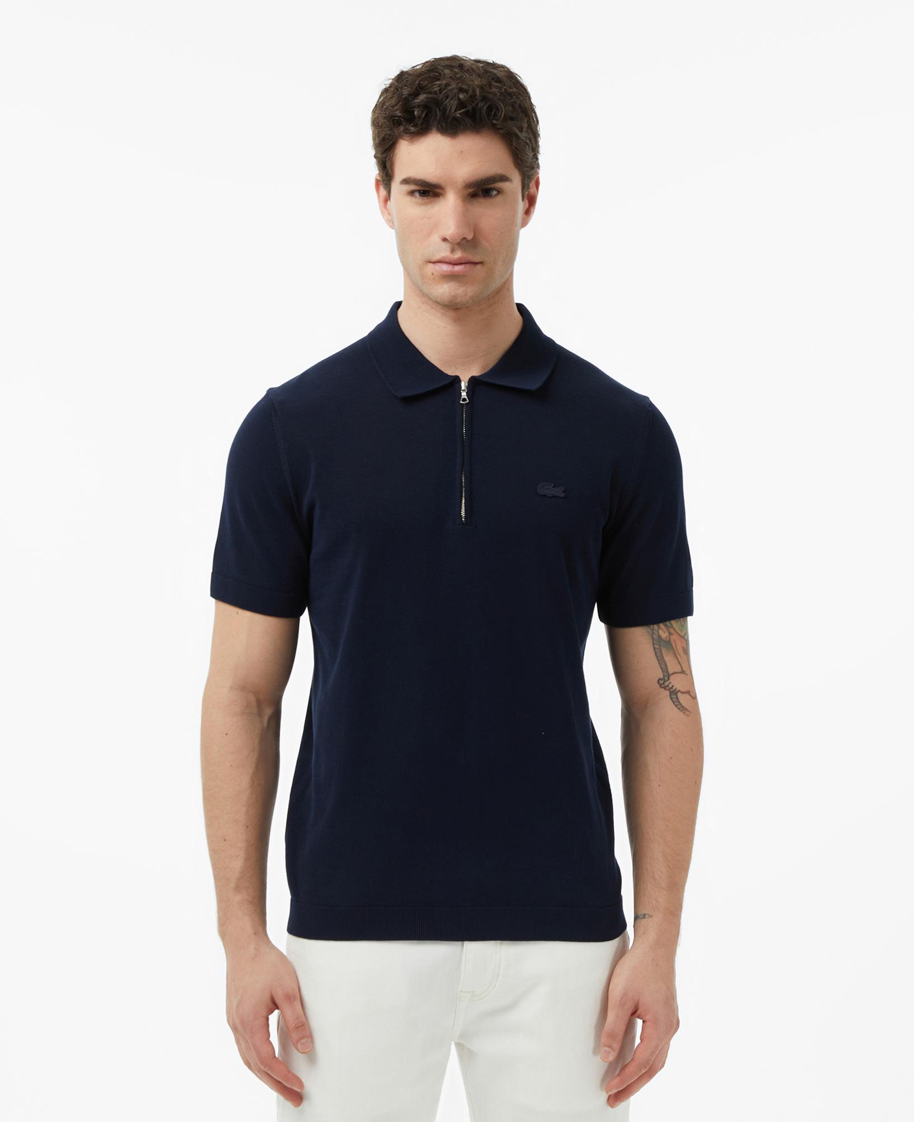 Erkek Classic Fit Kısa Kollu Polo Yaka Lacivert Triko
