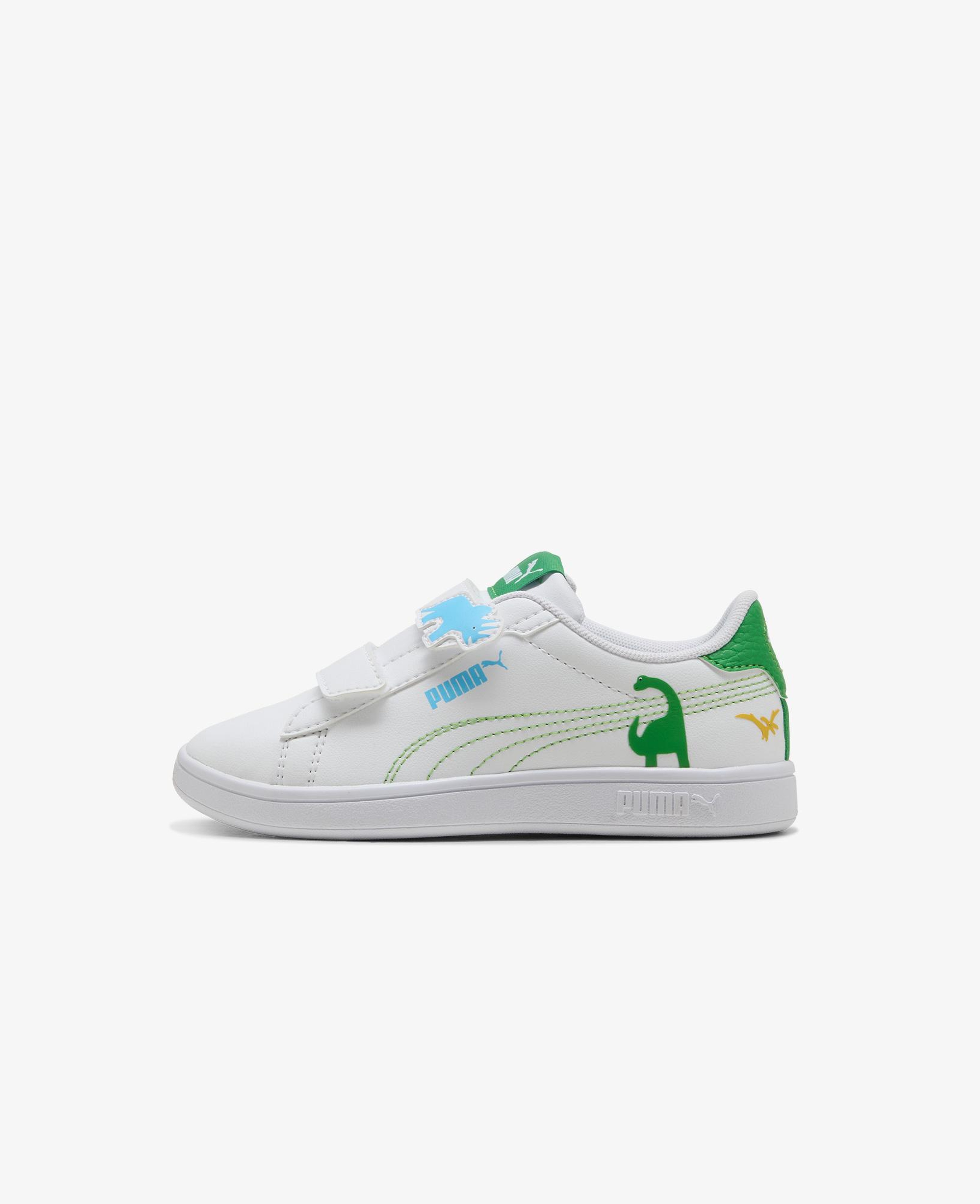 Puma Smash 3.0 Dino V Çocuk Beyaz Spor Ayakkabı