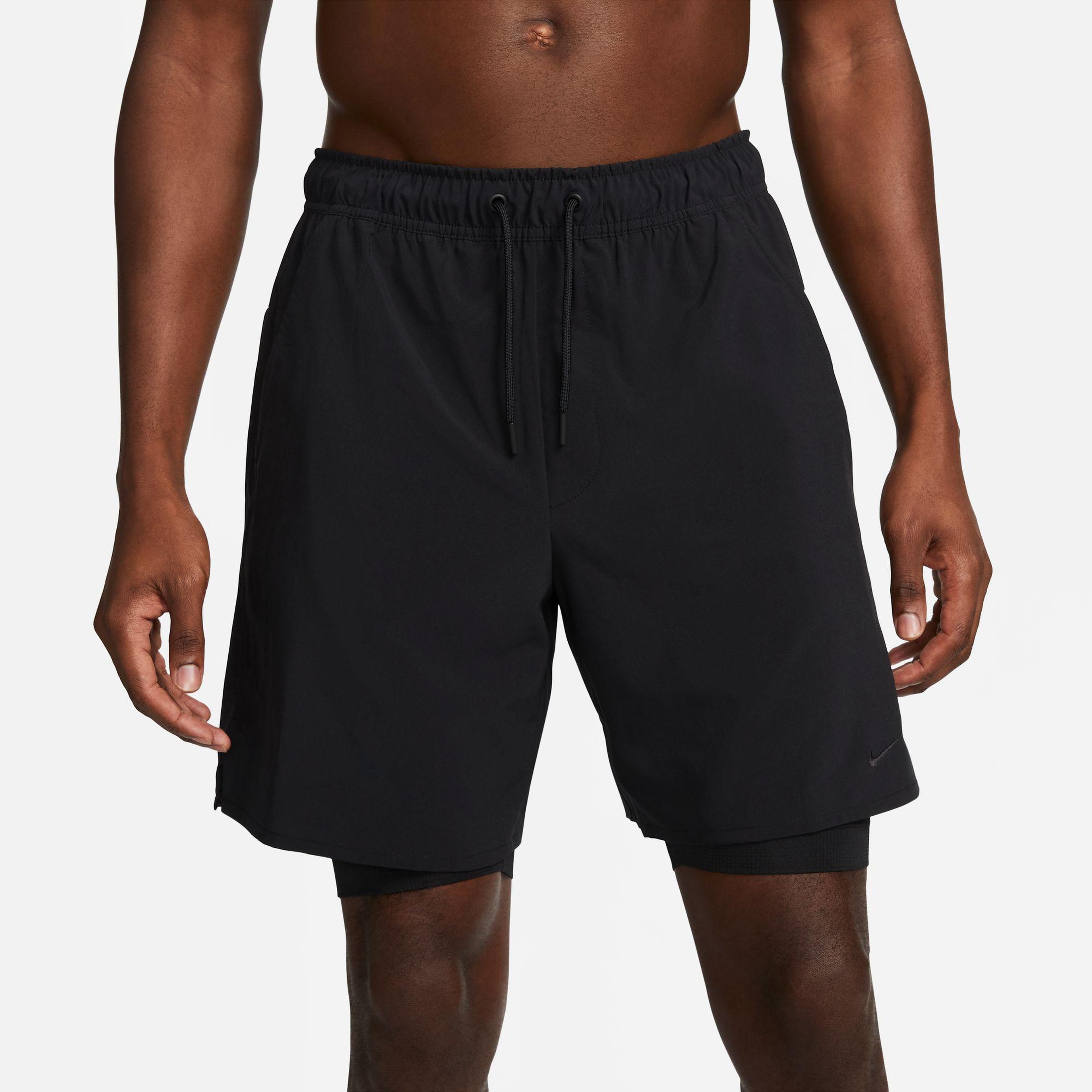 Nike Dri-Fit 18 cm 2'si 1 Arada Unlimited Woven Erkek Siyah Şort