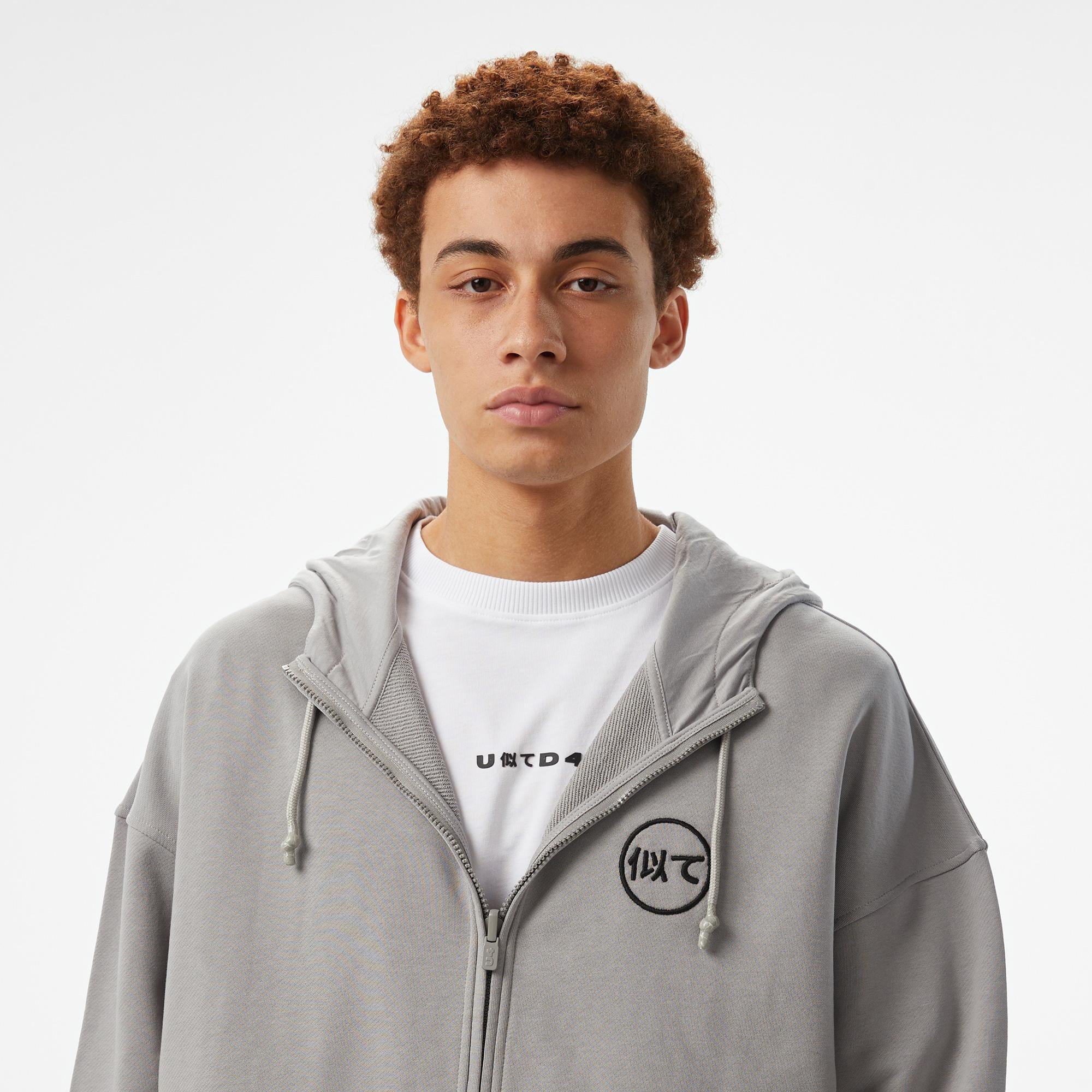 UNITED4 Erkek Gri Oversize Sweatshirt