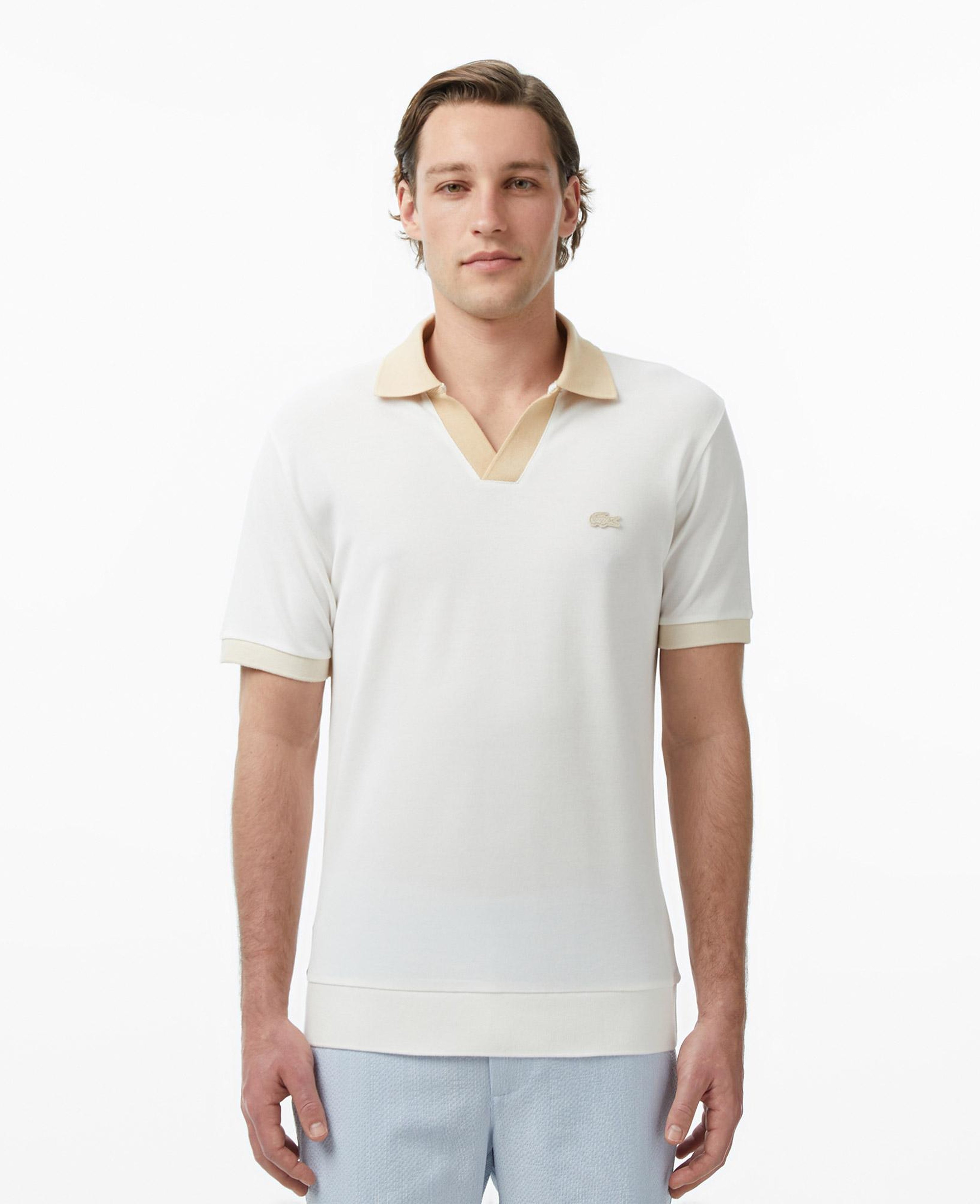 Erkek Regular Fit Polo Yaka Krem Polo