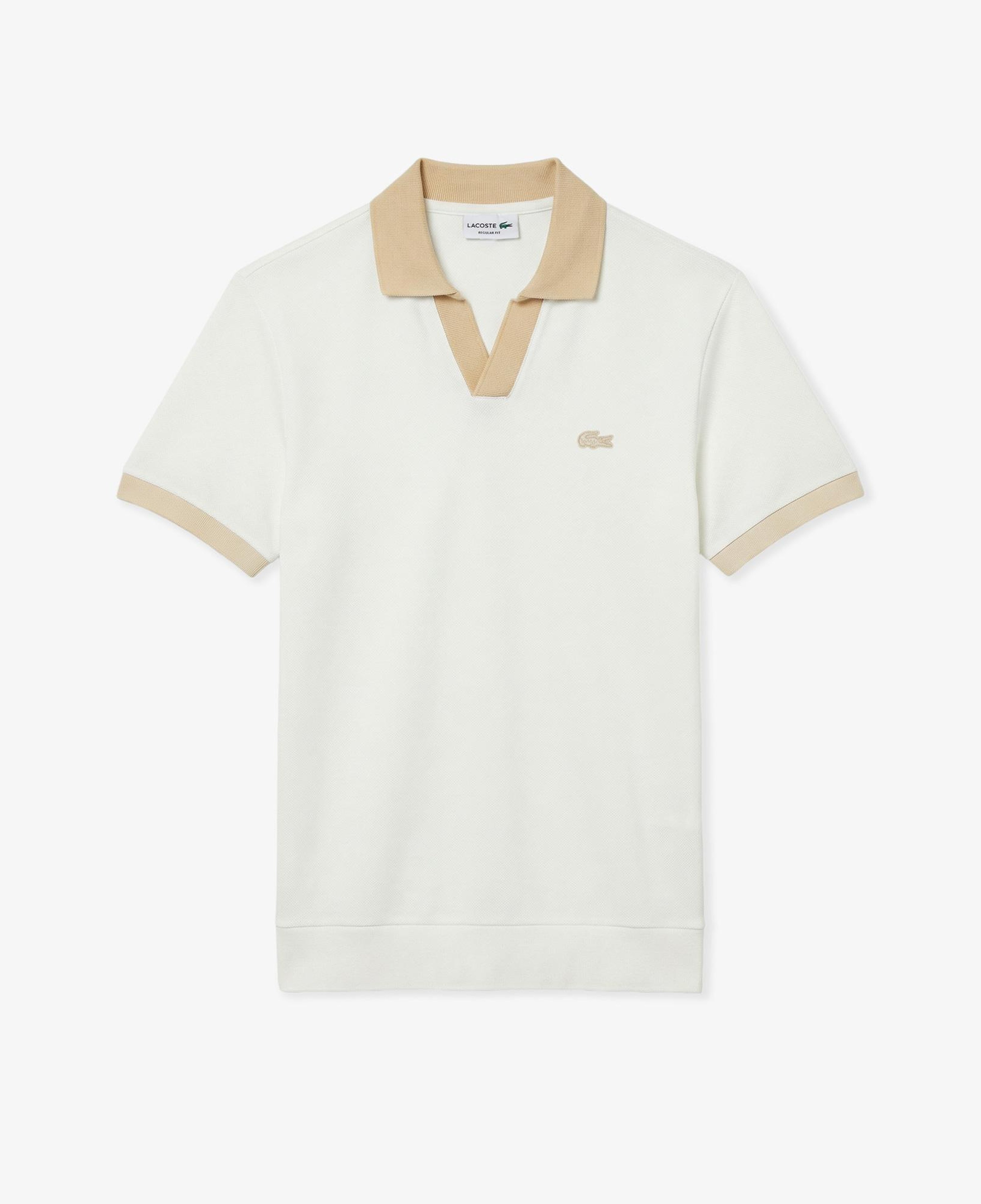 Erkek Regular Fit Polo Yaka Krem Polo