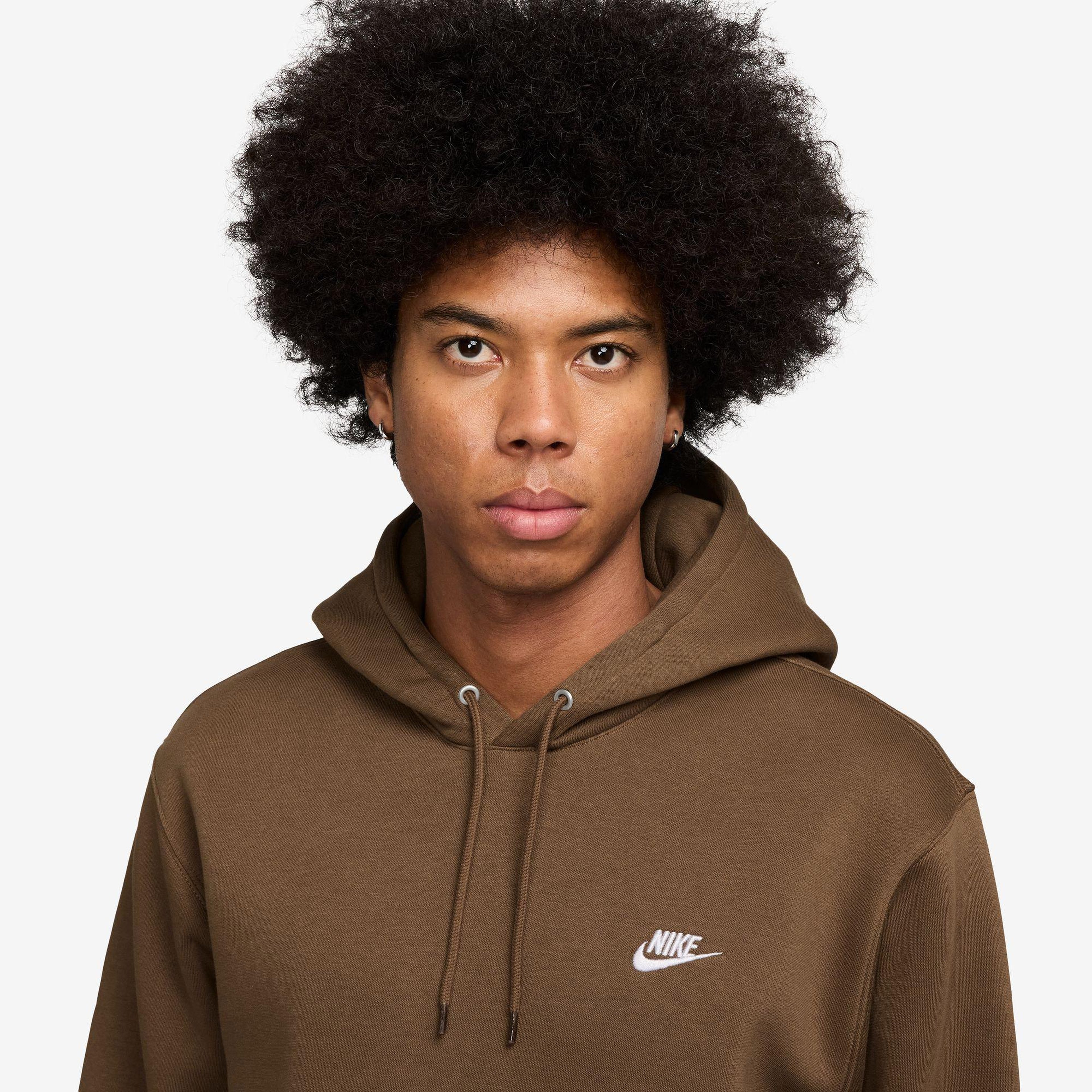 Nike Club Fleece Erkek Kahverengi Sweatshirt