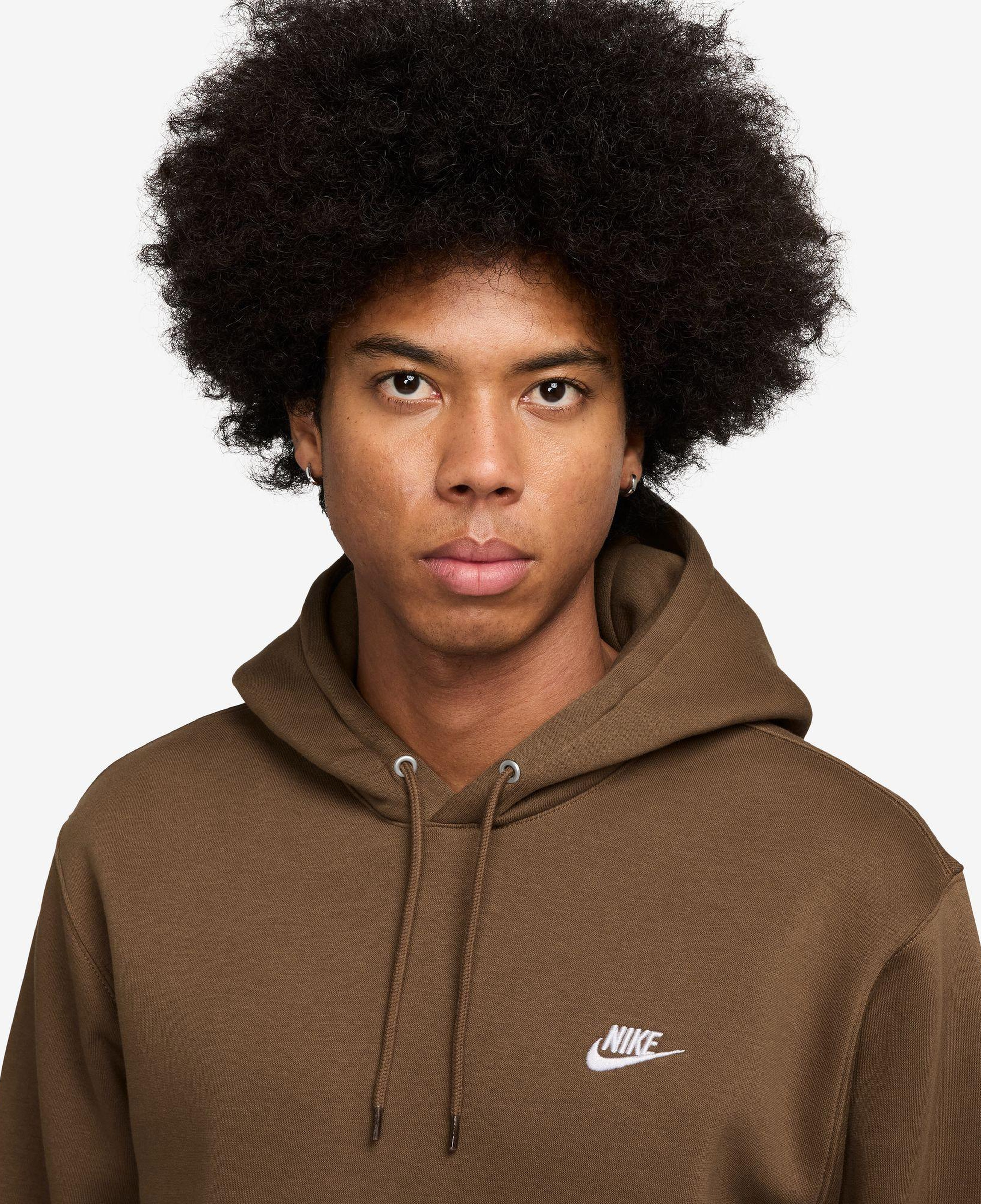 Nike Club Fleece Erkek Kahverengi Sweatshirt