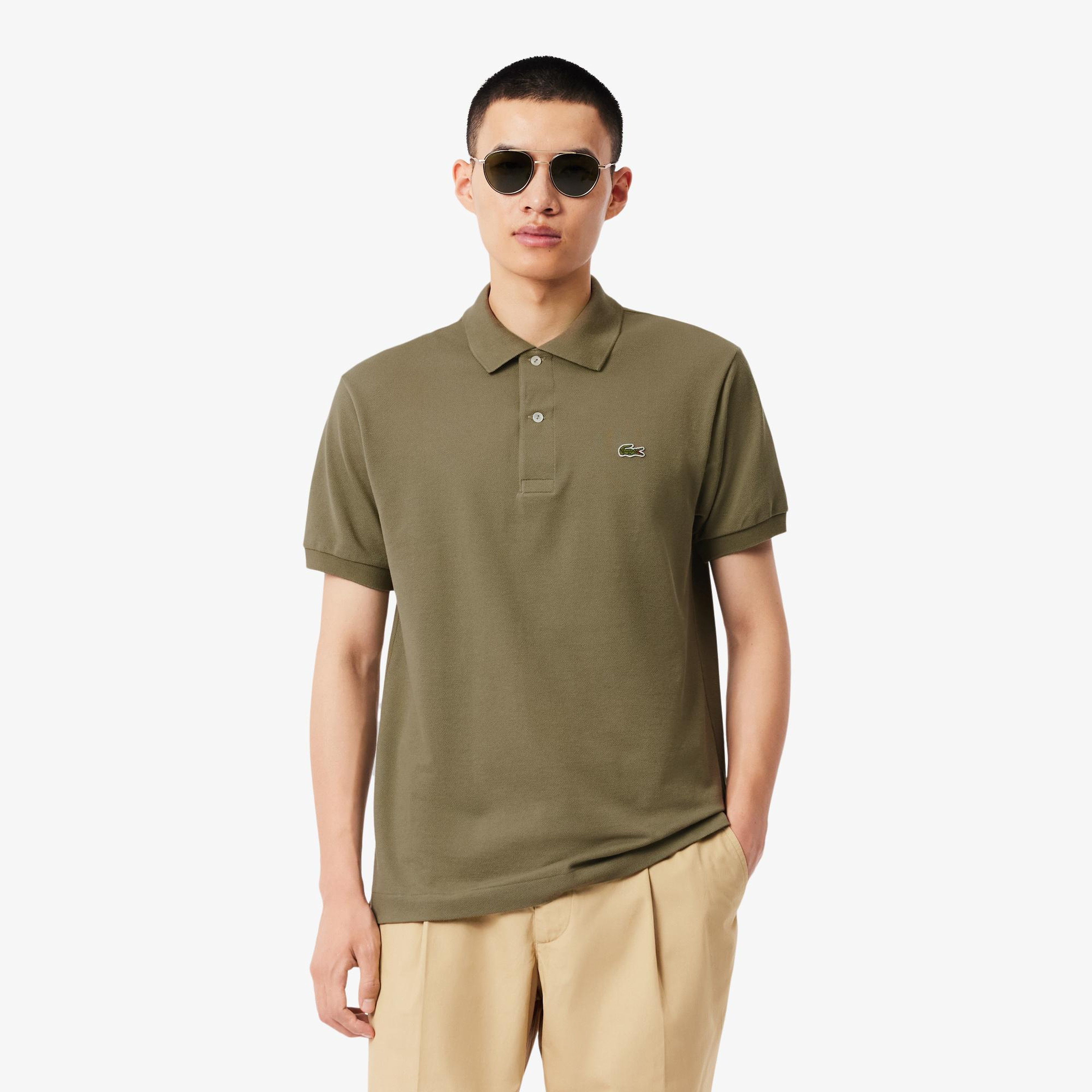 L.12.12 Erkek Classic Fit Haki Polo