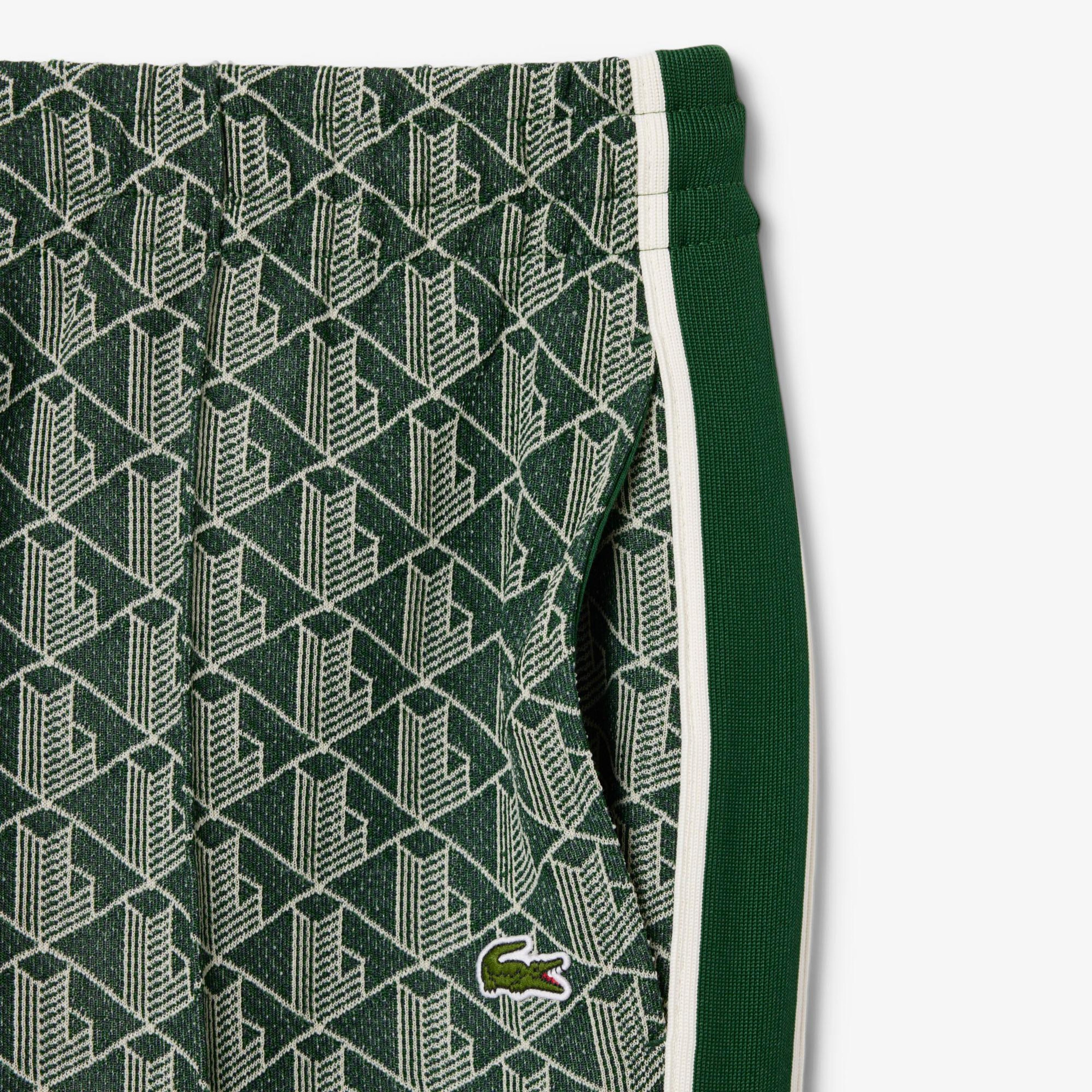 Paris Erkek Regular Fit Monogram Yeşil Eşofman Altı