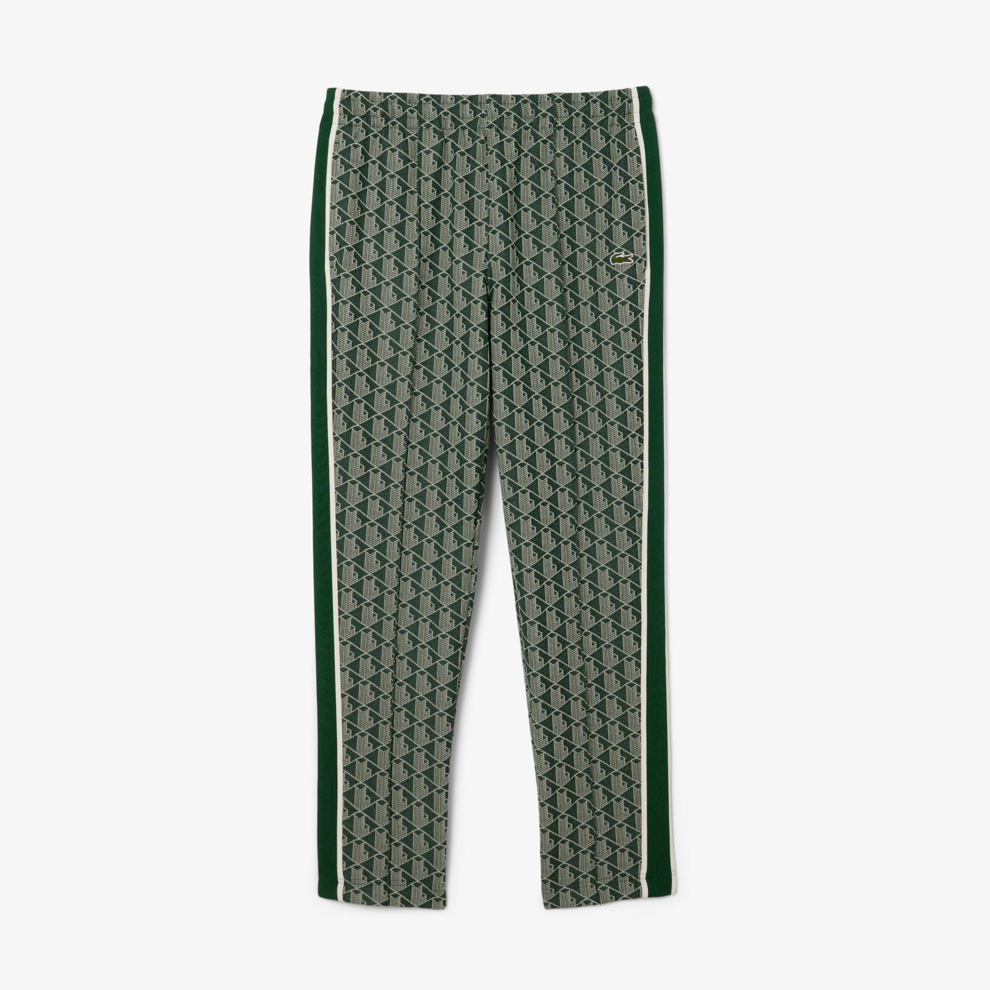 Paris Erkek Regular Fit Monogram Yeşil Eşofman Altı