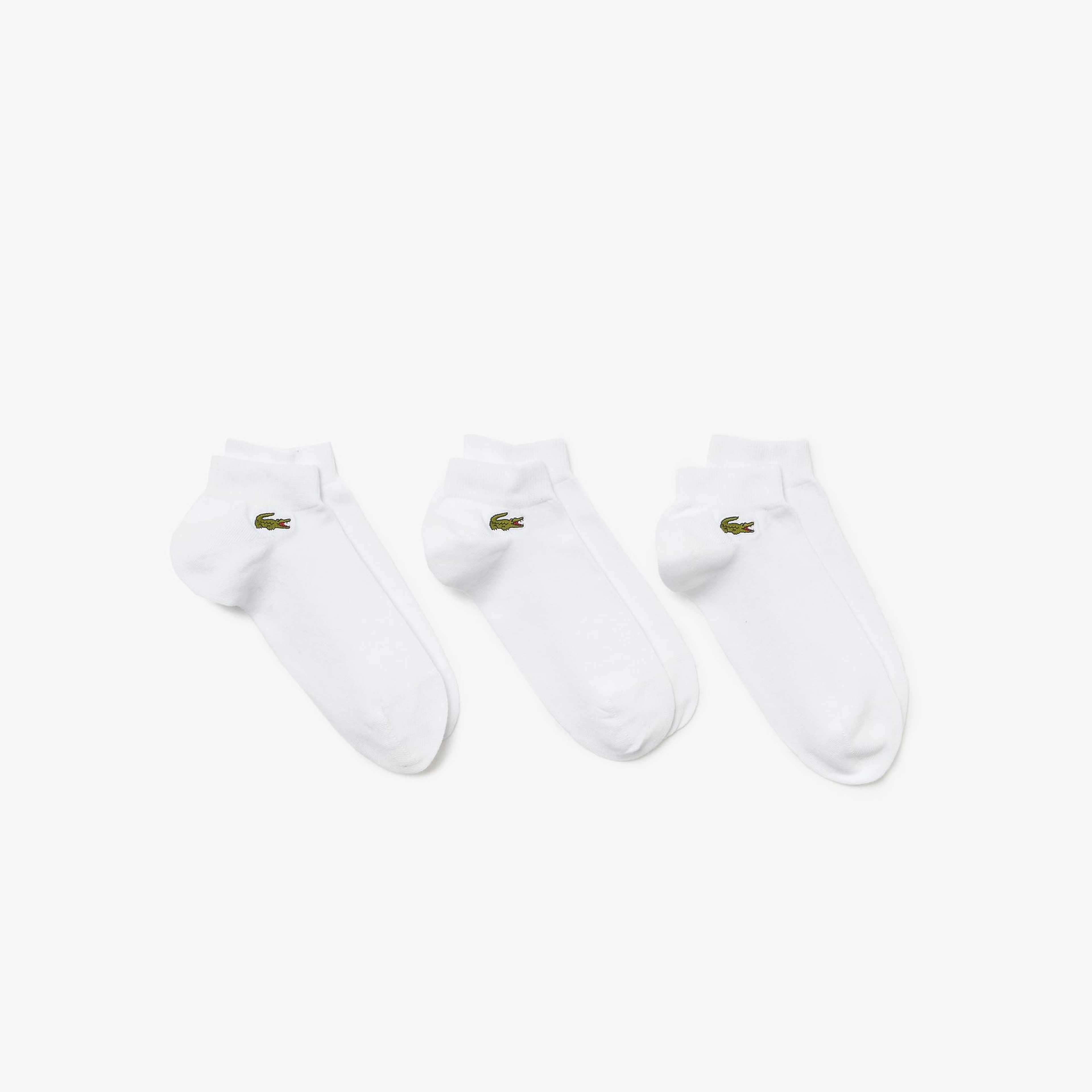 Unisex 3'lü Beyaz Çorap