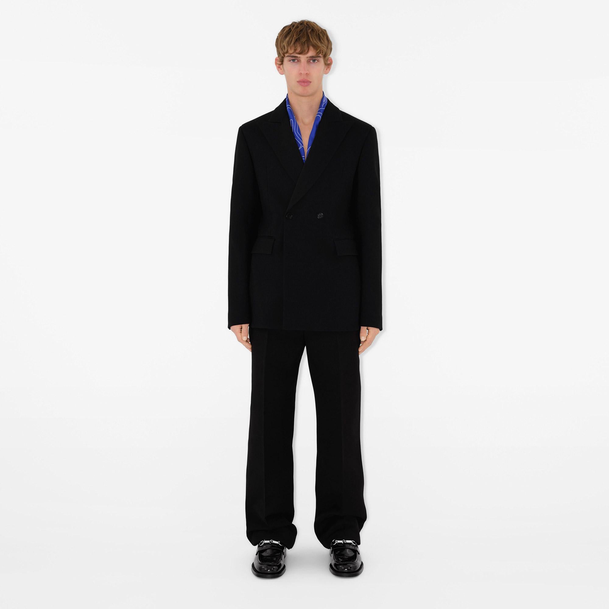 Burberry Unisex Lacivert İpek Eşarp
