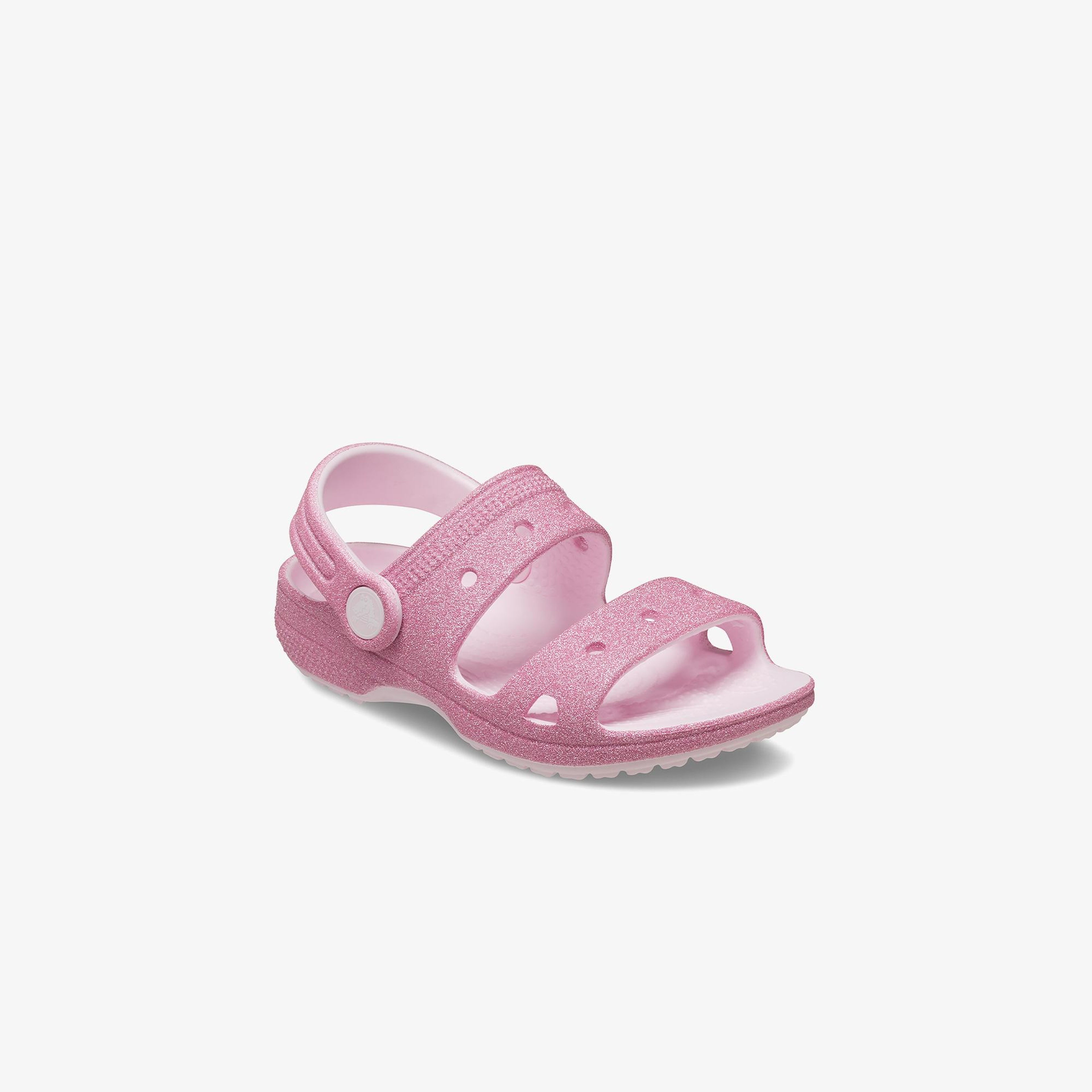 Crocs Classic Glitter Çocuk Pembe Sandalet
