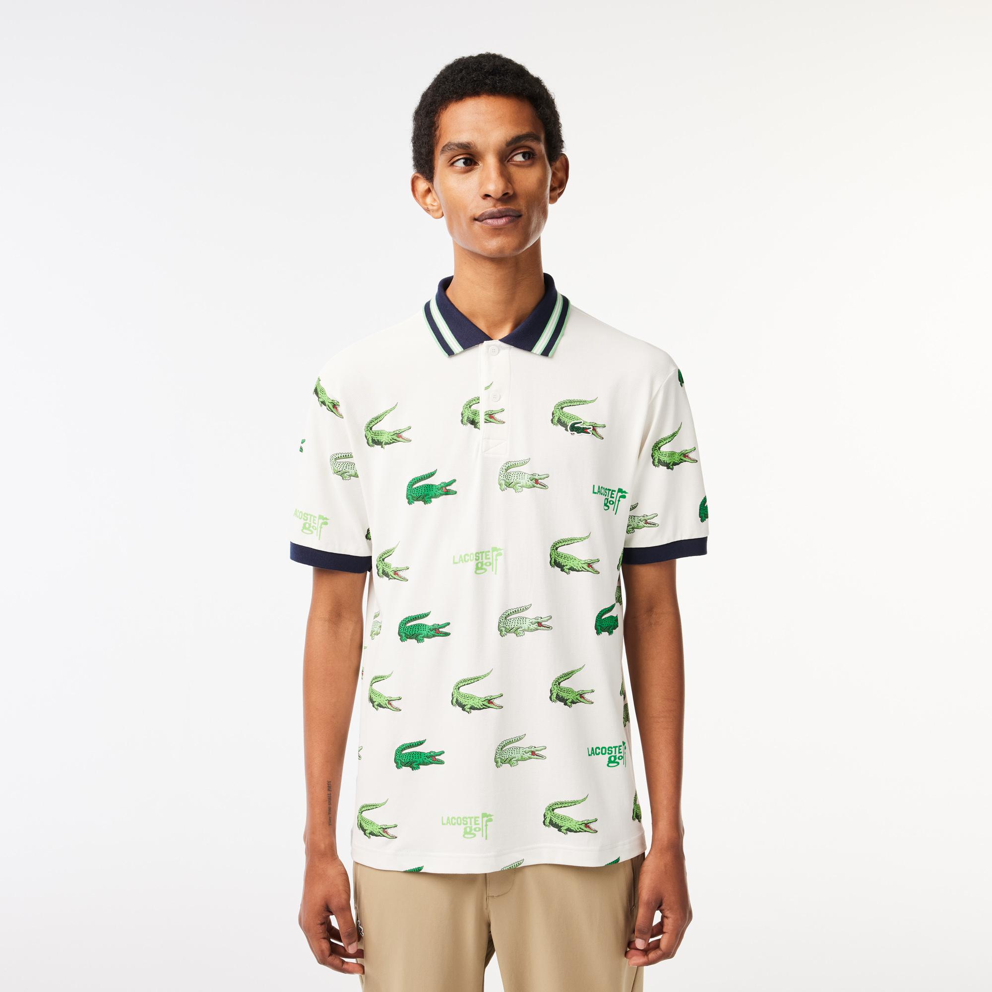 SPORT Erkek Classic Fit Baskılı Beyaz Polo