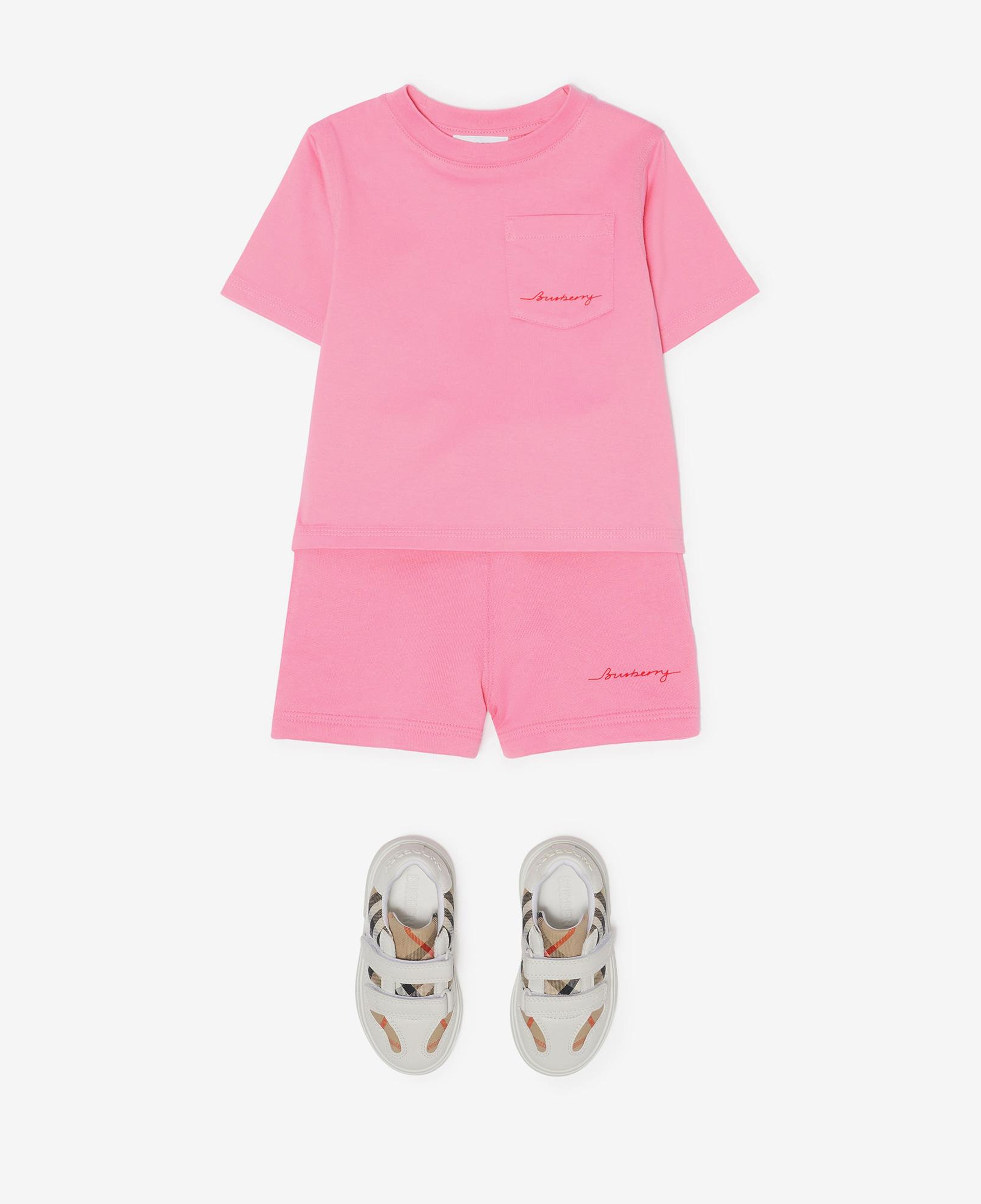 Burberry Cedar Cotton Çocuk Pembe T-Shirt