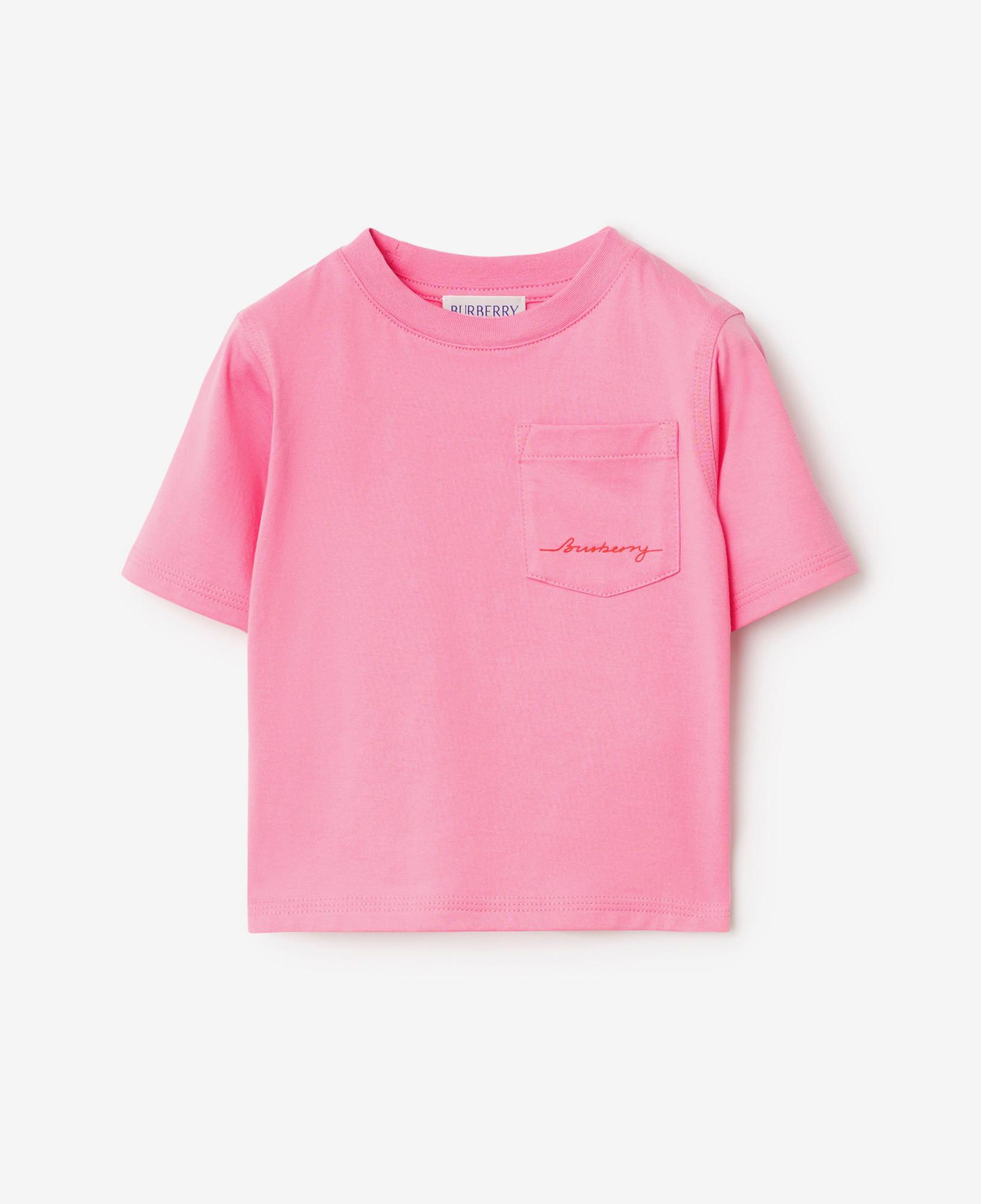 Burberry Cedar Cotton Çocuk Pembe T-Shirt