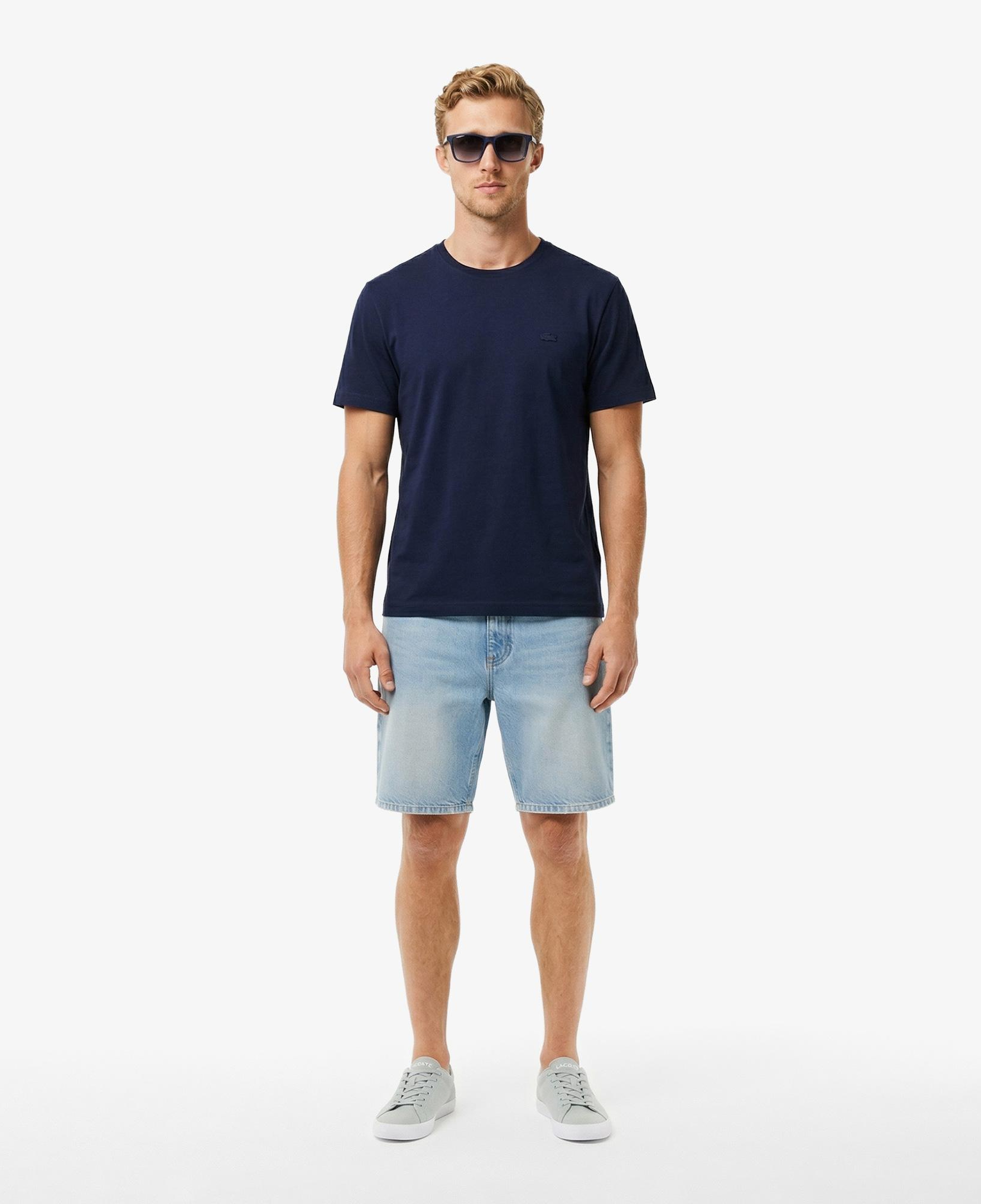 Erkek Relaxed Fit Bisiklet Yaka Lacivert T-Shirt
