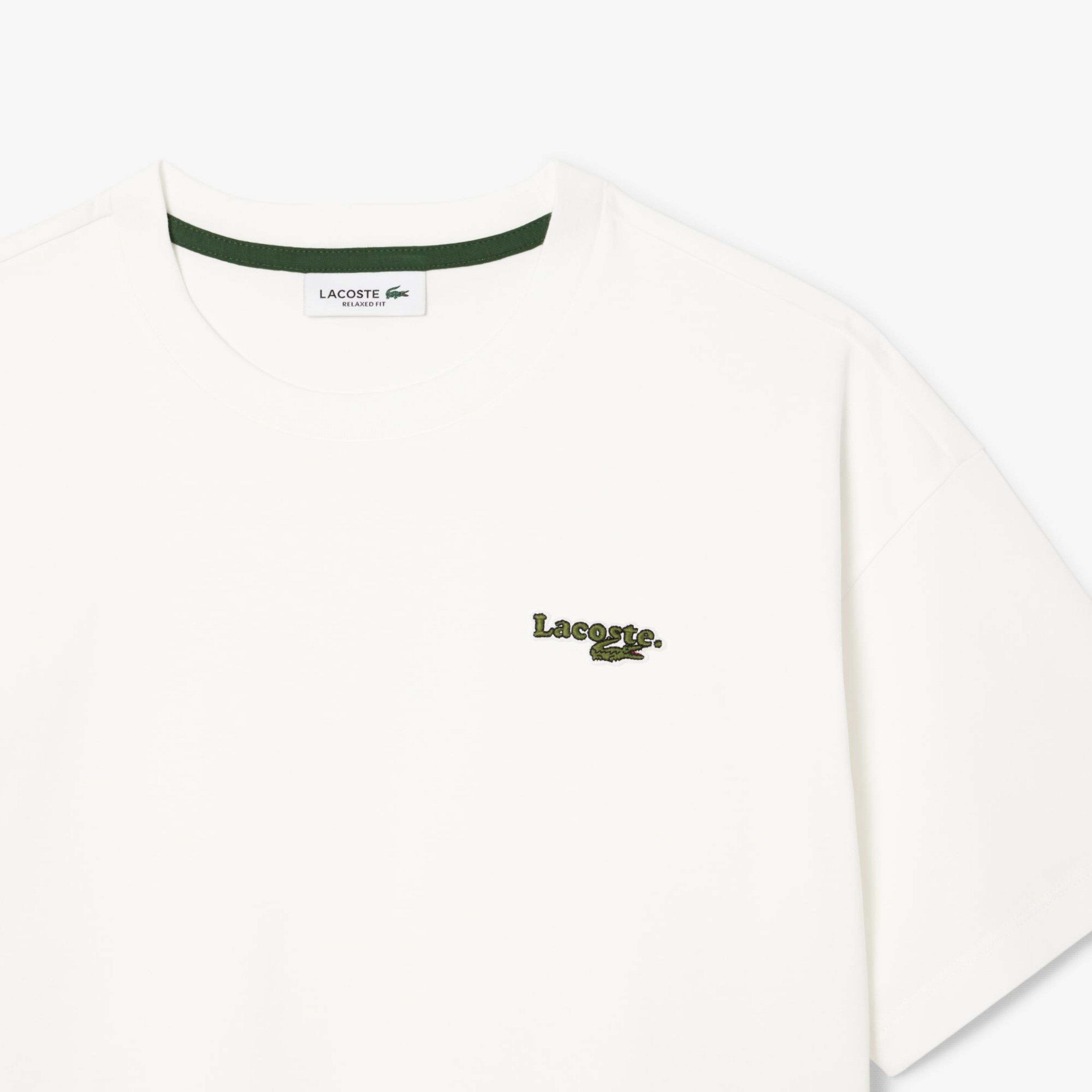 Kadın Relaxed Fit Bisiklet Yaka Beyaz T-Shirt