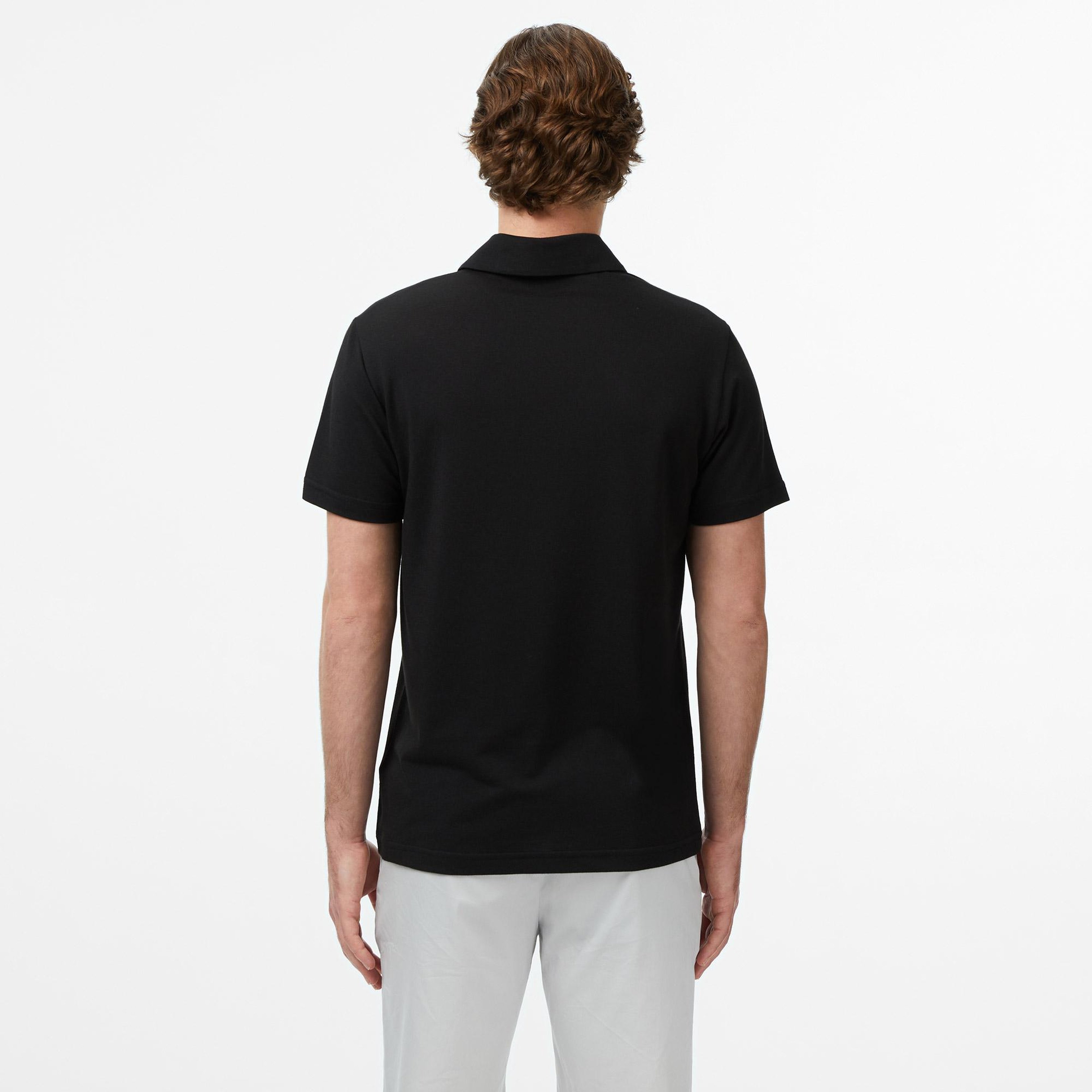 Erkek Regular Fit Siyah Polo