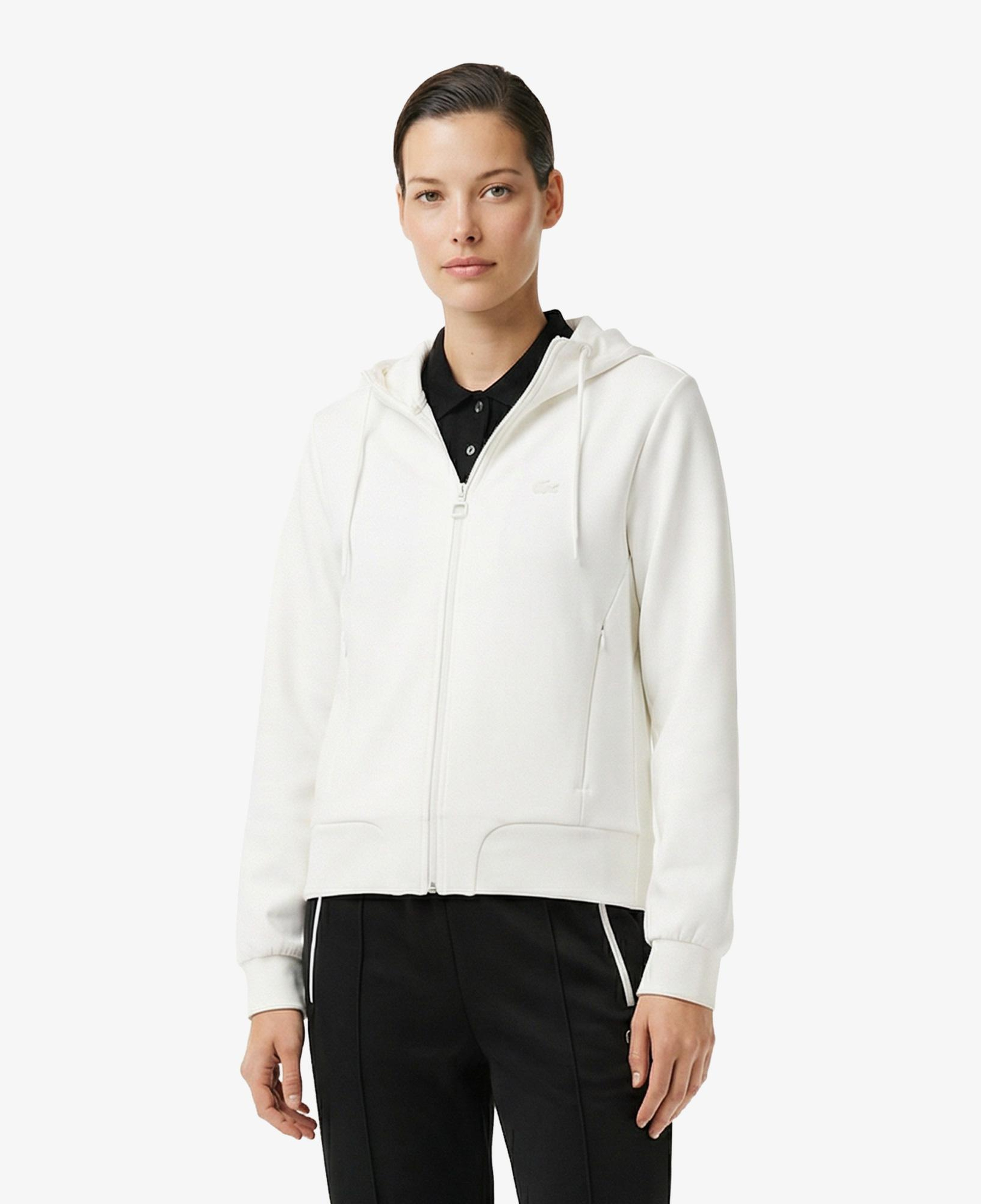 Kadın Regular Fit Kapüşonlu Beyaz Sweatshirt