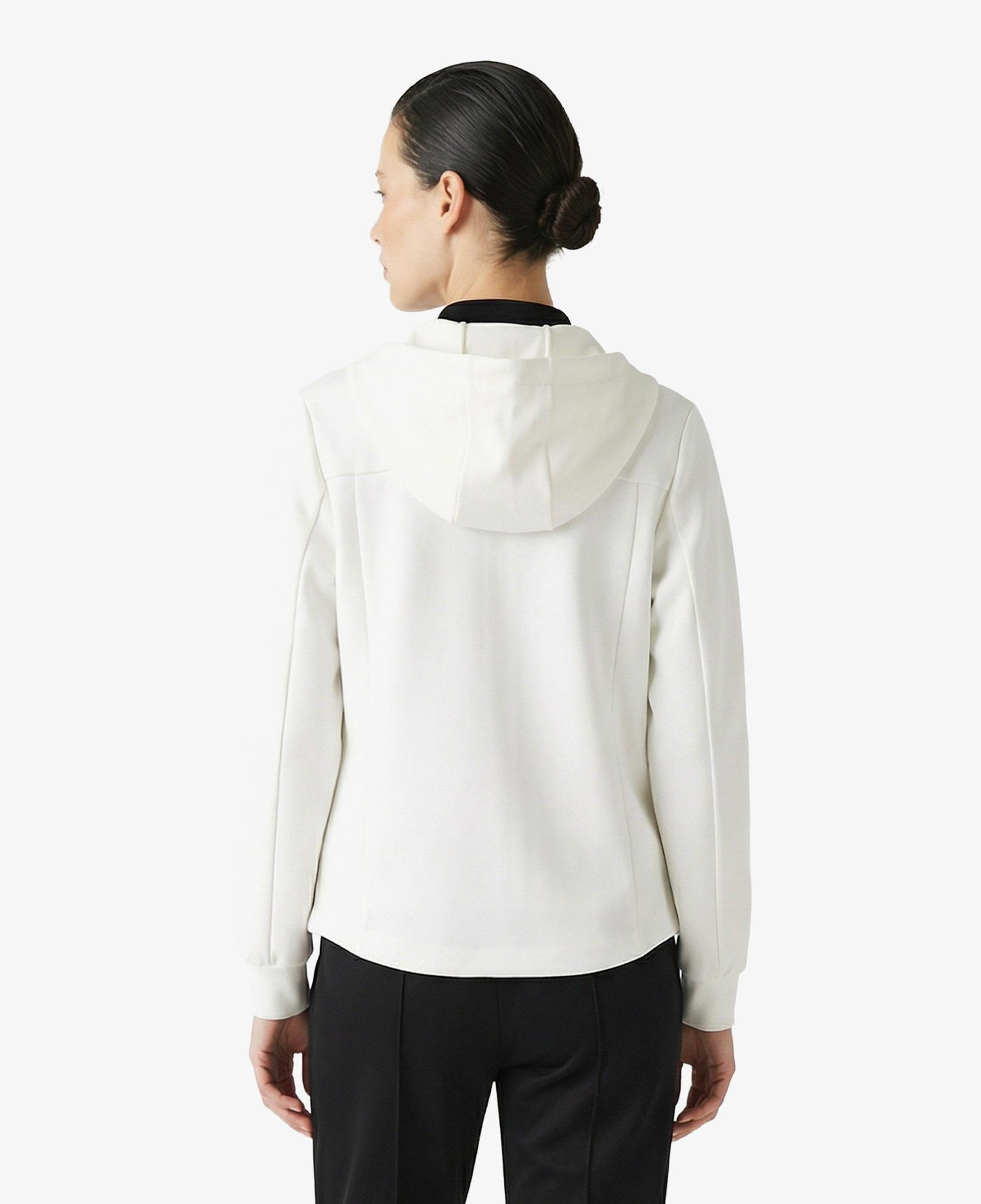 Kadın Regular Fit Kapüşonlu Beyaz Sweatshirt