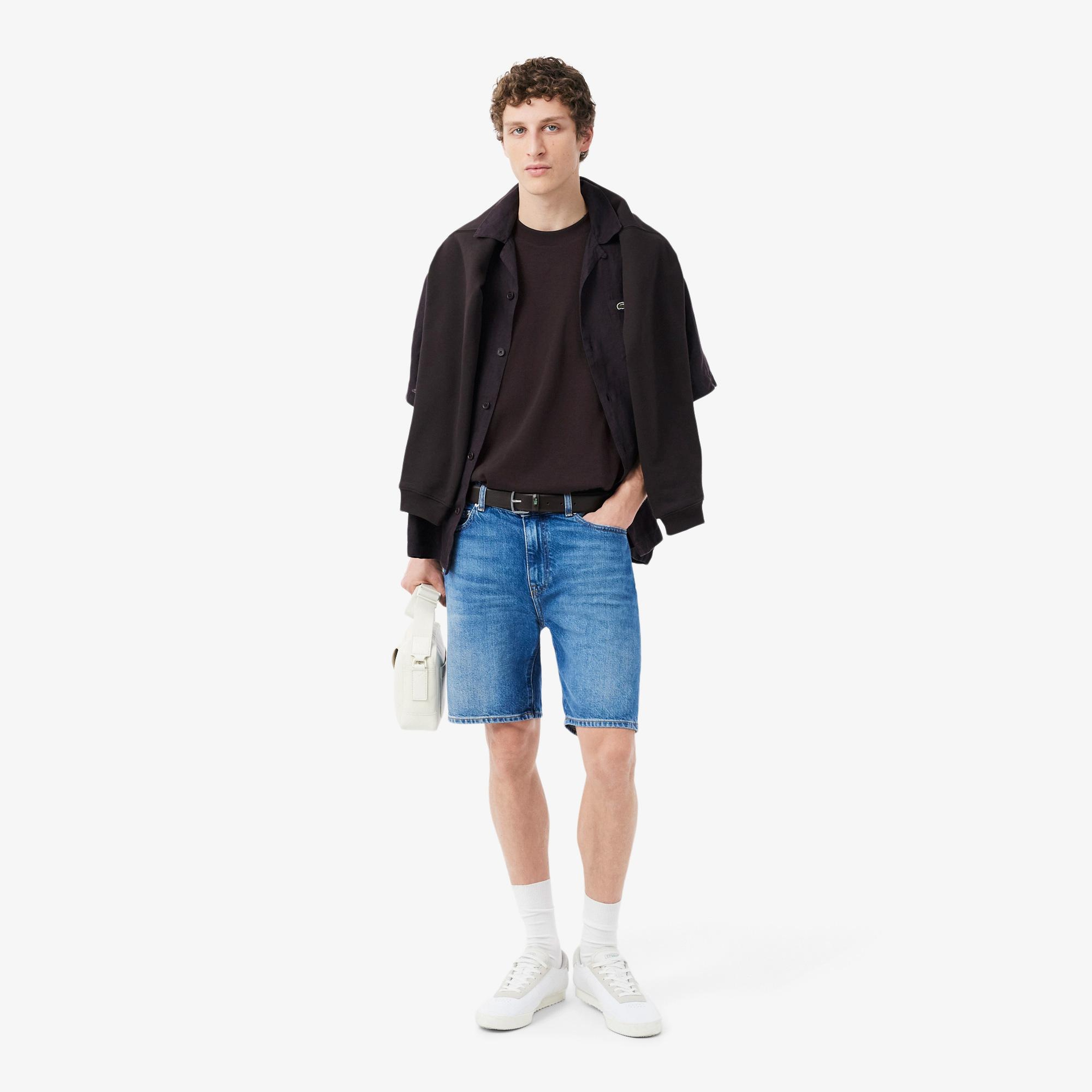 Erkek Loose Fit Bisiklet Yaka Kahverengi T-Shirt