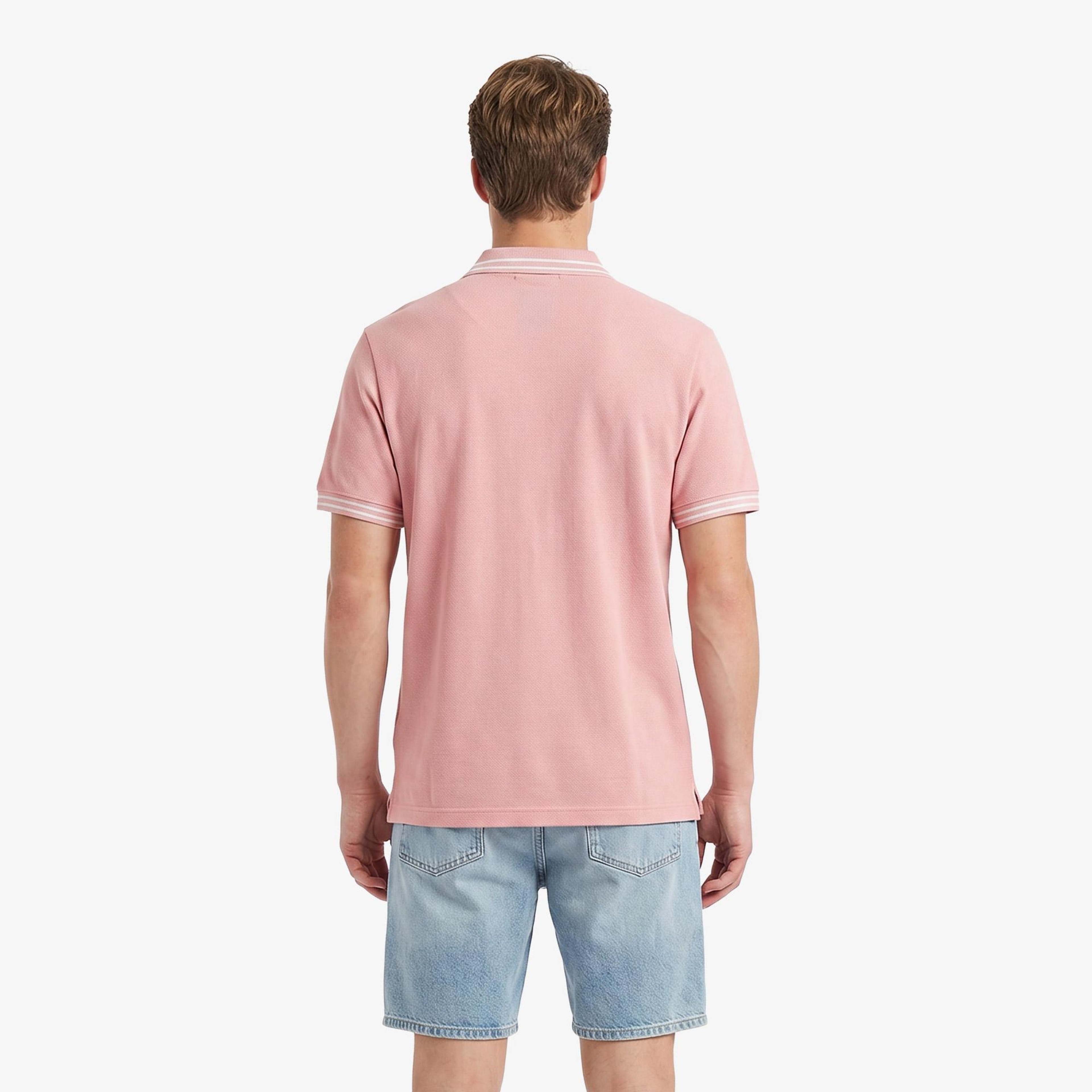 Erkek Regular Fit Pembe Polo