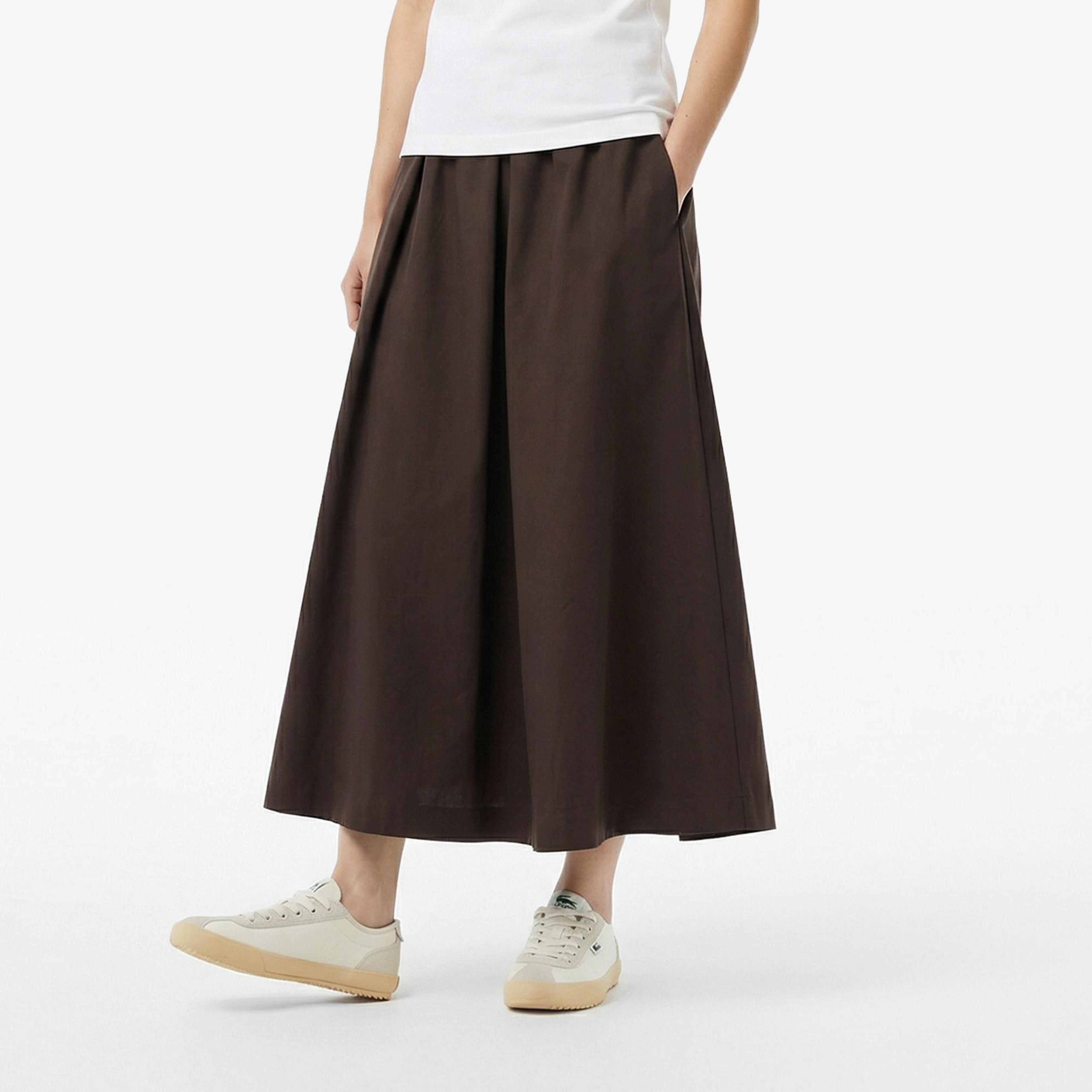Kadın Flare Fit Kahverengi Etek