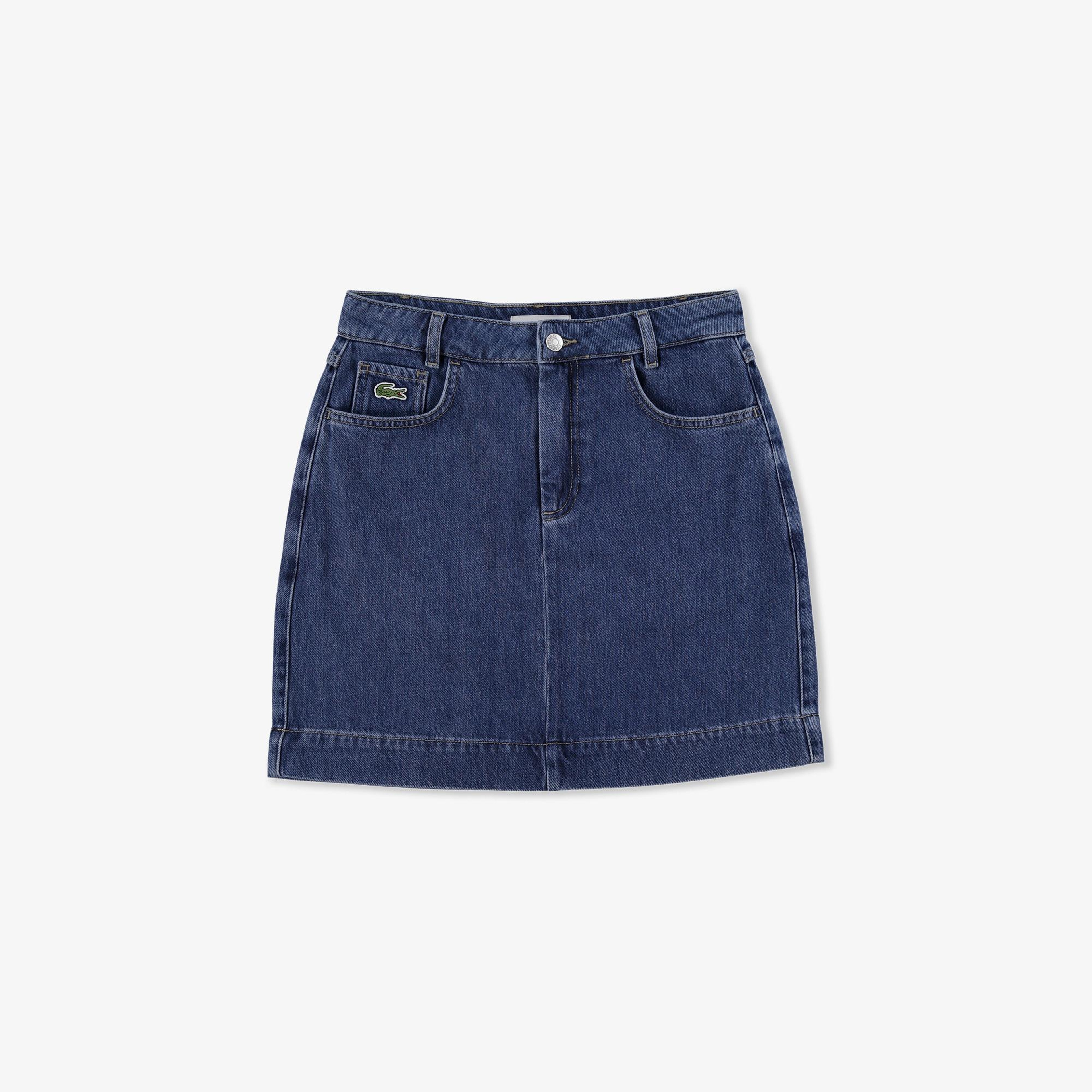 Kadın Classic Fit Denim Koyu Mavi Etek