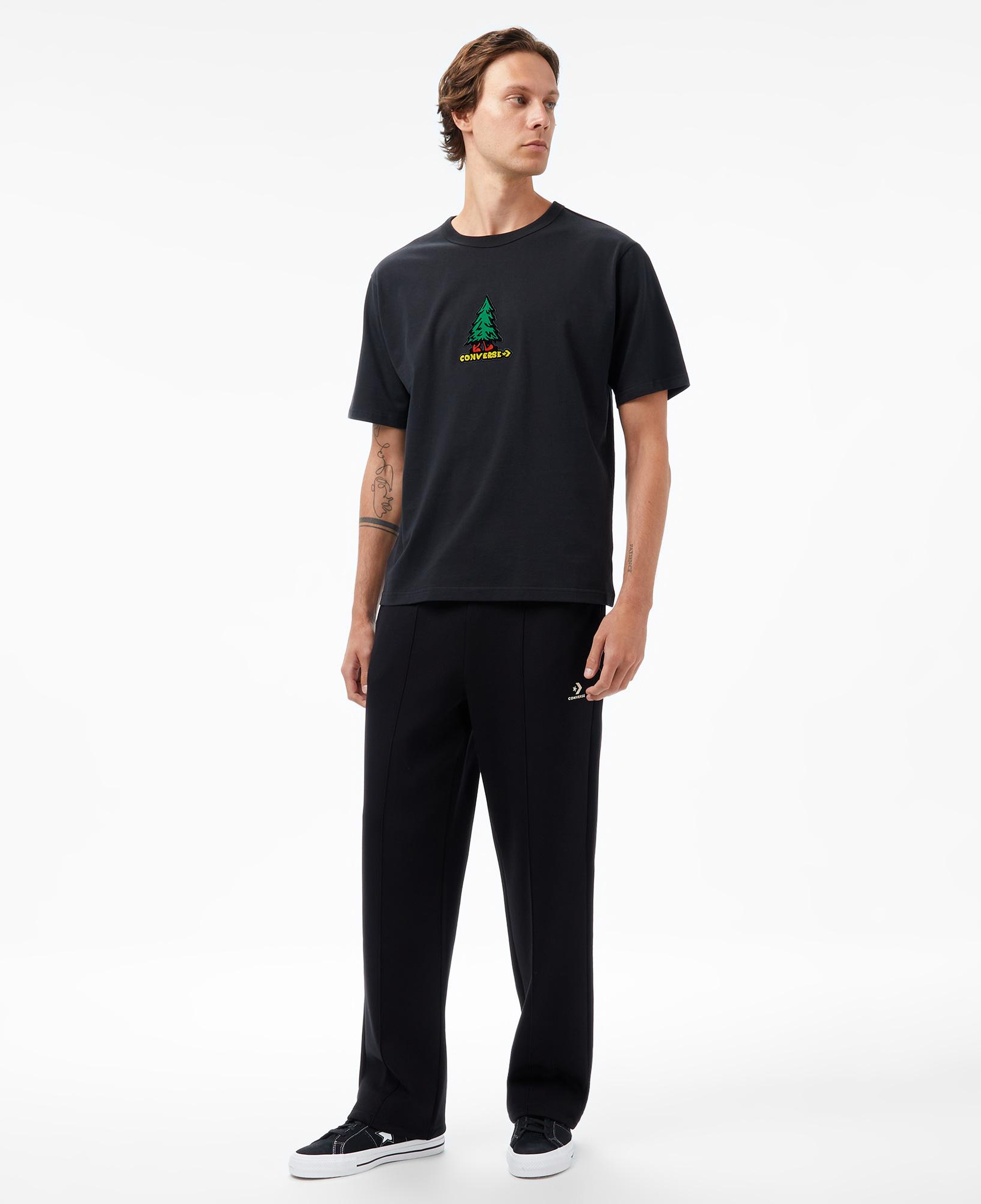 Converse Baskılı Erkek Siyah T-Shirt