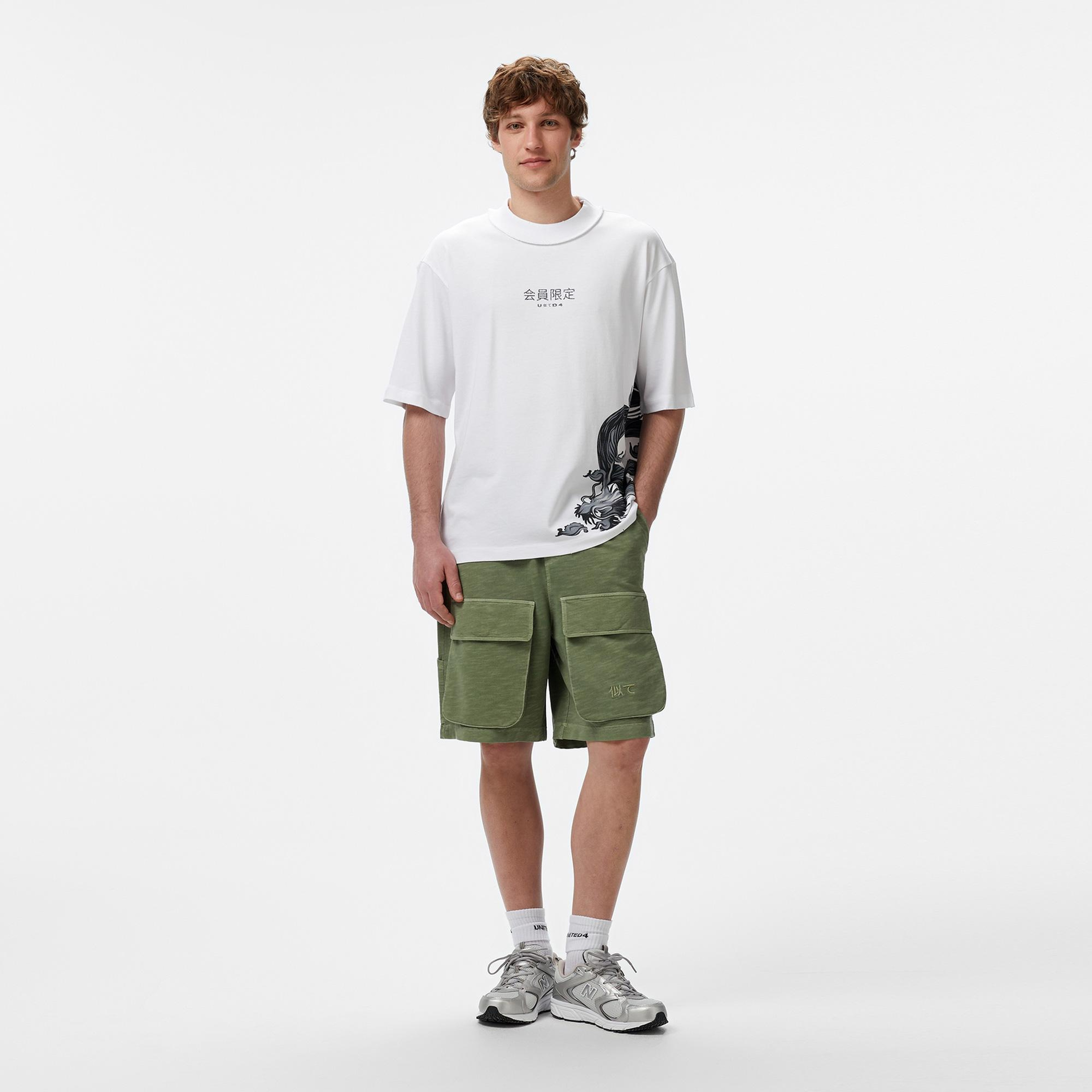UNITED4 Erkek Beyaz T-Shirt