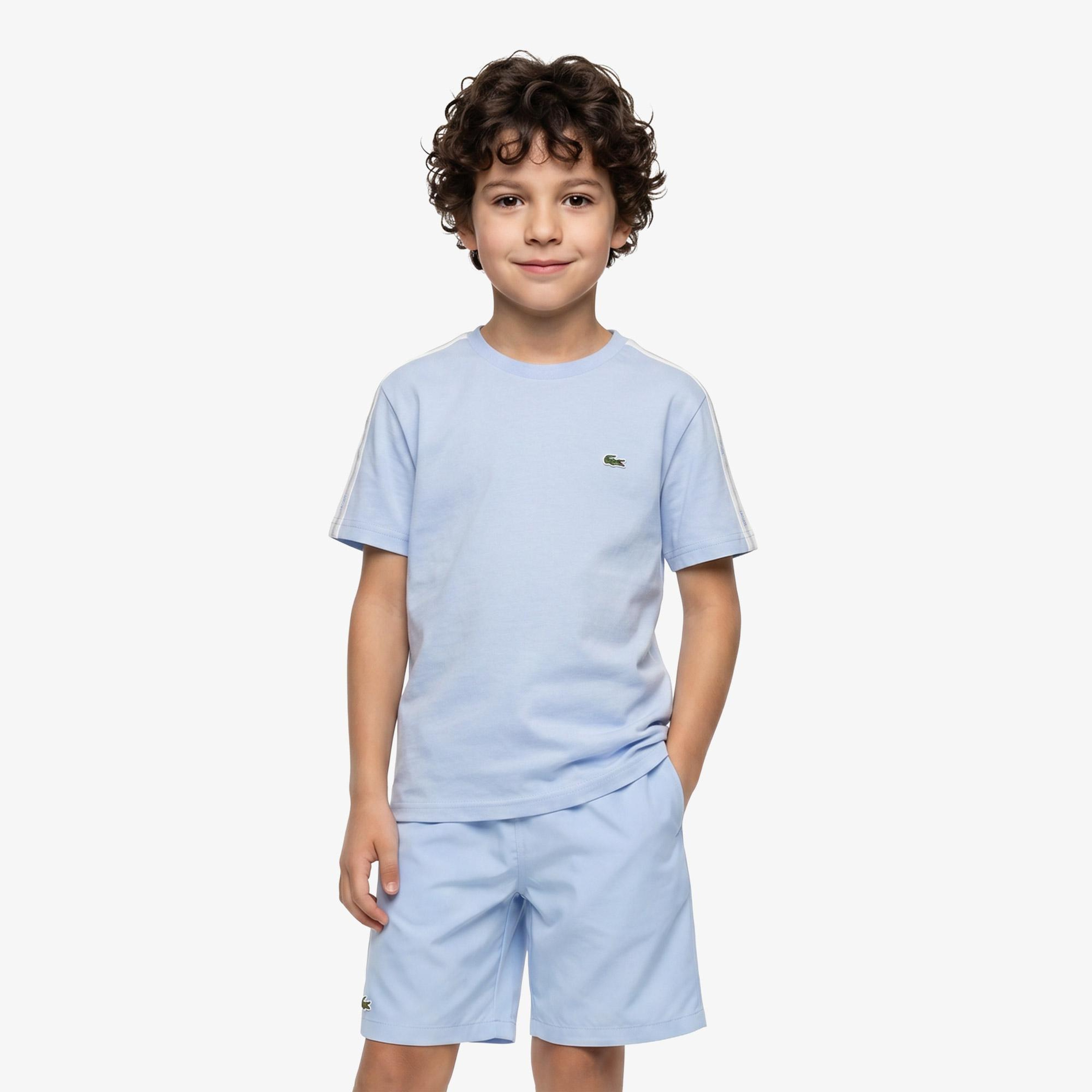 Çocuk Bisiklet Yaka Mavi T-Shirt