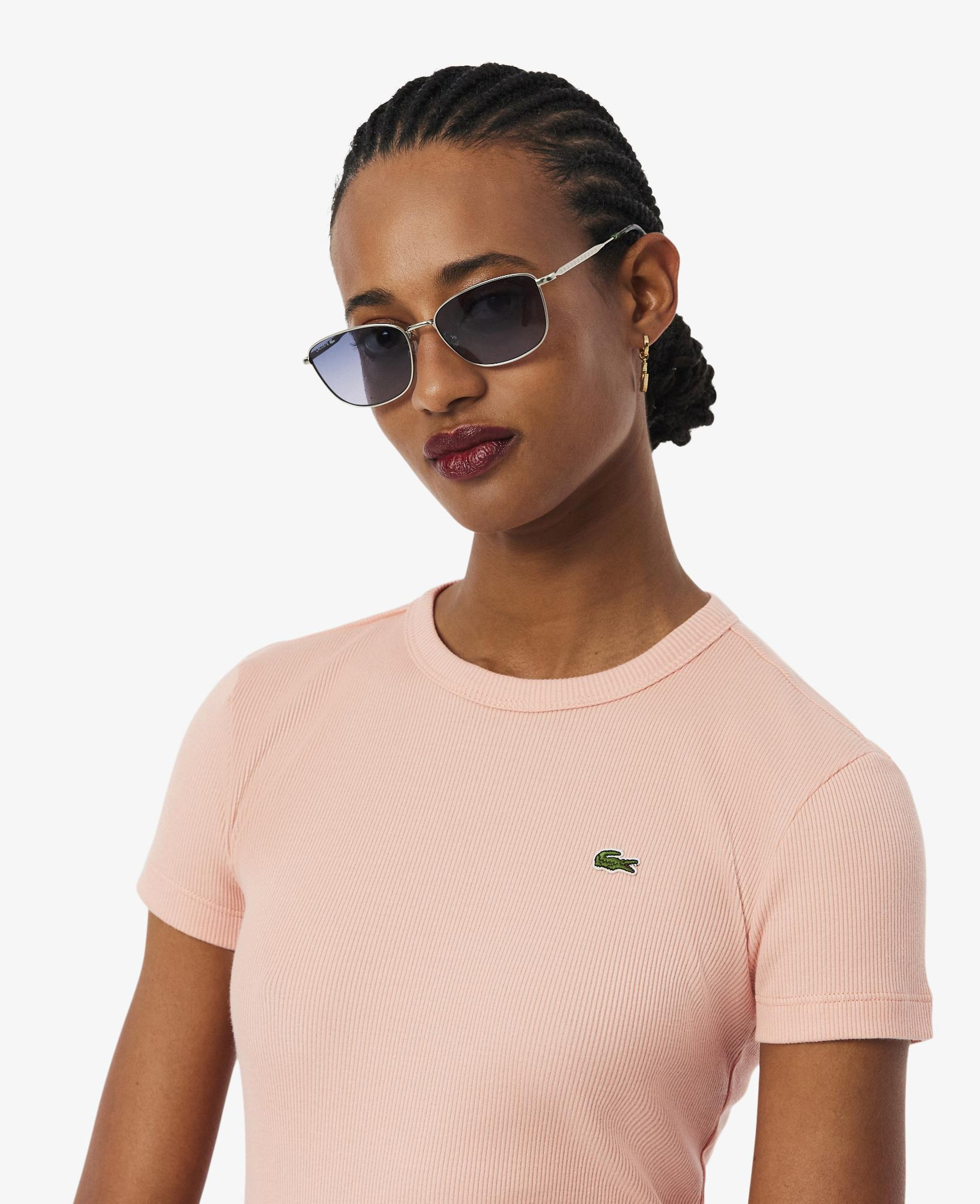Kadın Slim Fit Bisiklet Yaka Pembe T-Shirt
