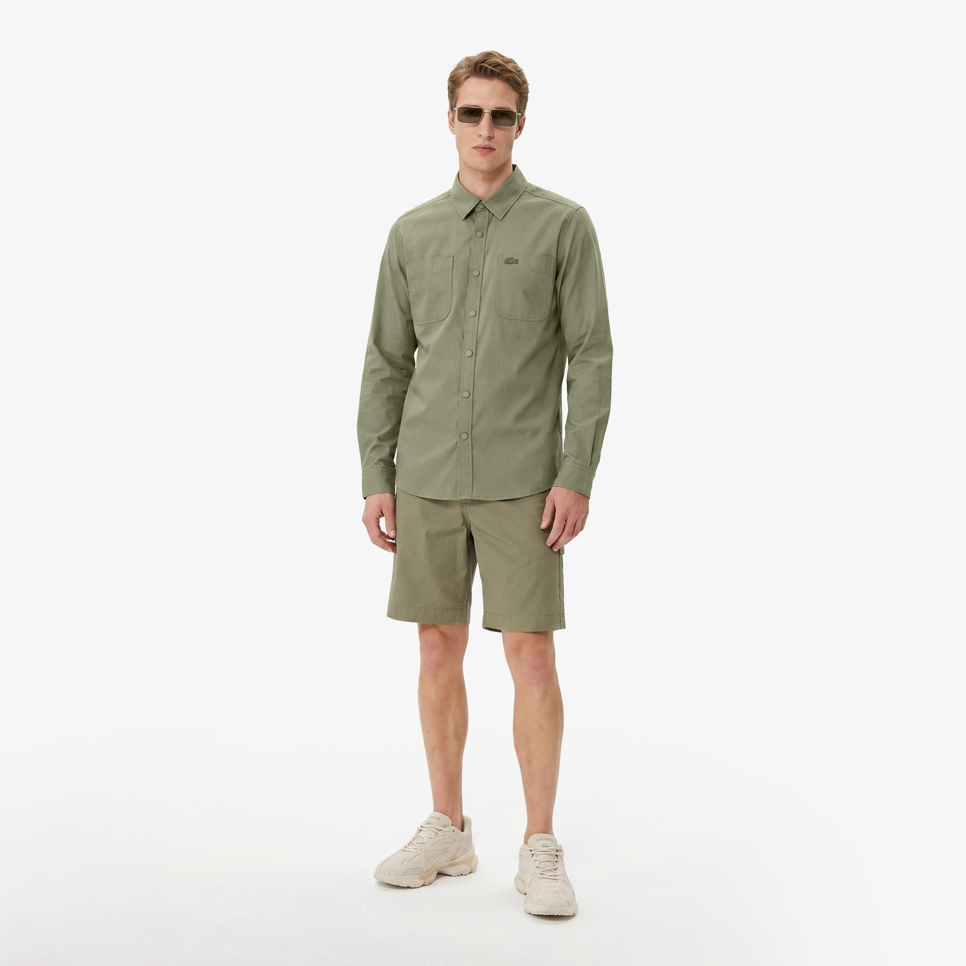 Erkek Regular Fit Haki Gömlek